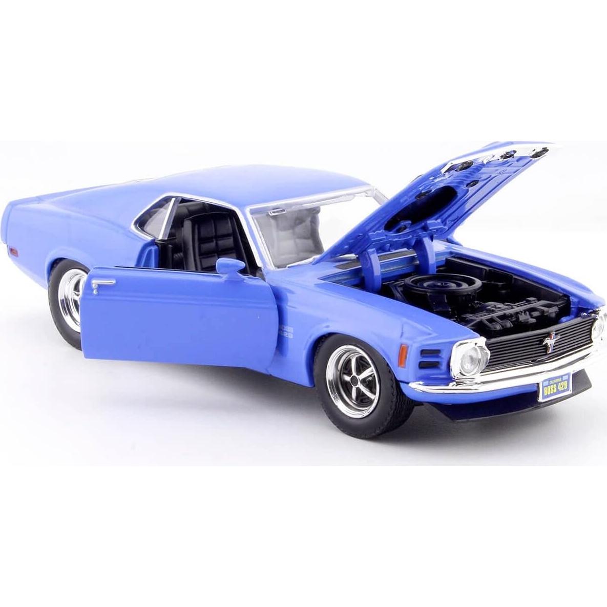 Coche de Juguete Ford Mustang Boss 429 Azul 1:24 Motor Max