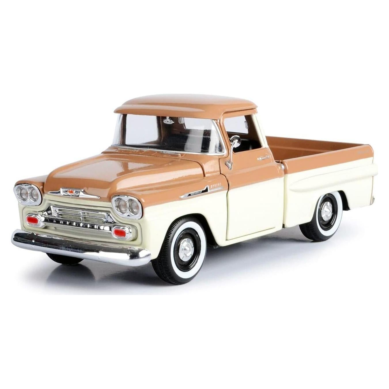Camión Pickup Fleetside Chevy Apache 1958 Diecast 1/24