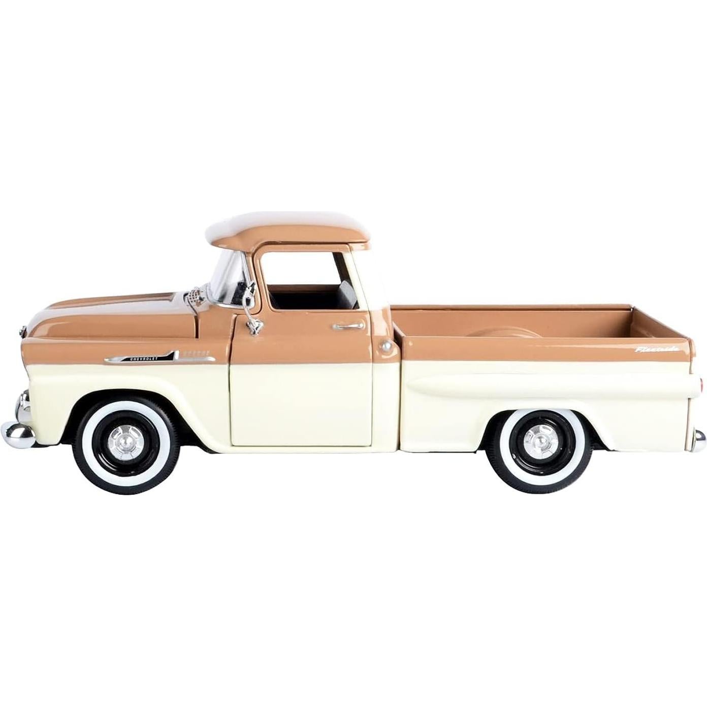 Camión Pickup Fleetside Chevy Apache 1958 Diecast 1/24