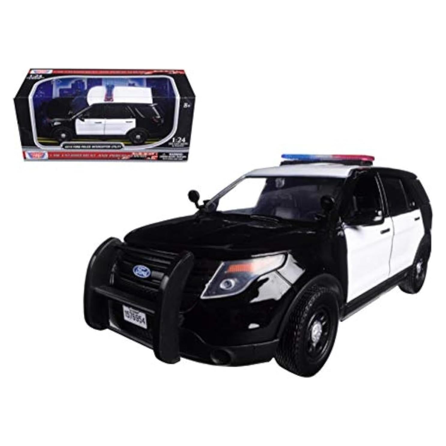 Coche de Policía Diecast Motormax 2015 Ford Interceptor 1:24