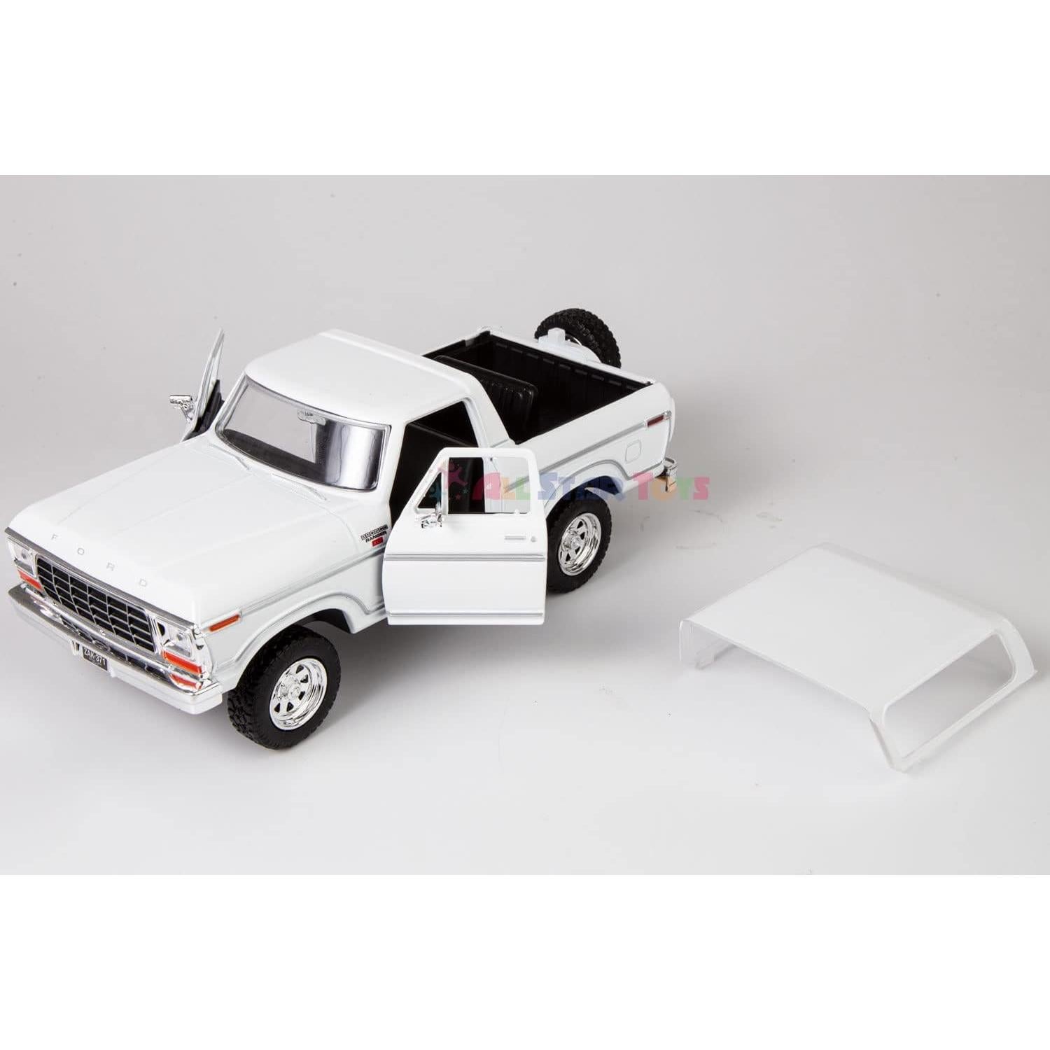 Modelo Diecast Ford Bronco 1978 Motormax Blanco 1:24