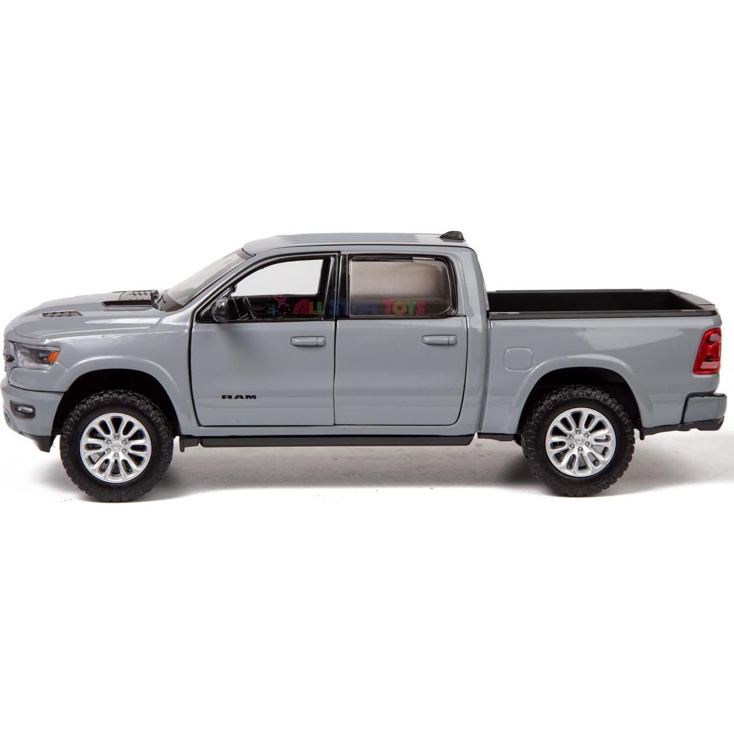 Modelo Diecast 1:24 Dodge RAM 1500 Laramie Motormax Gris