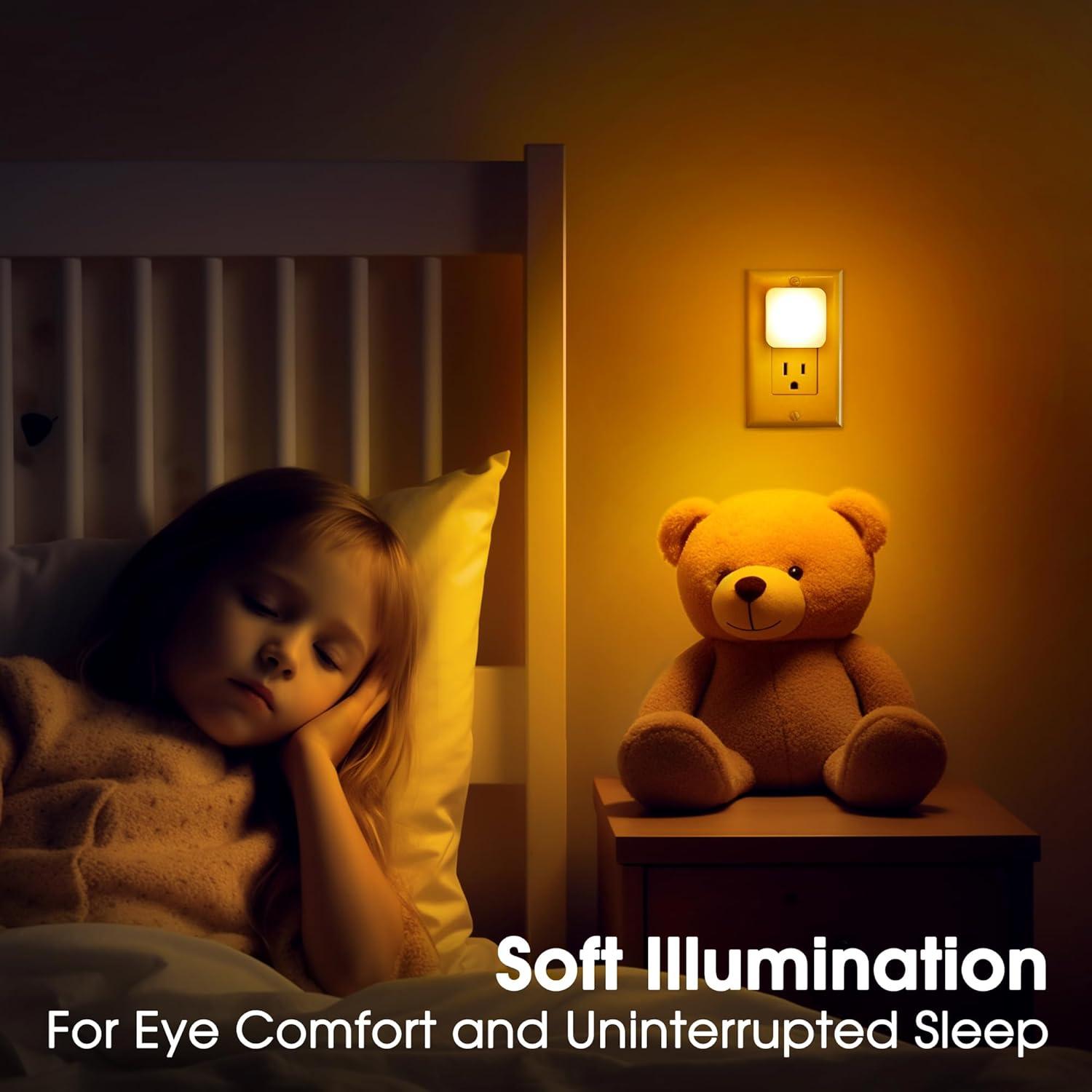 Luz Nocturna LED Briignite Ámbar 2 Paquete con Sensor