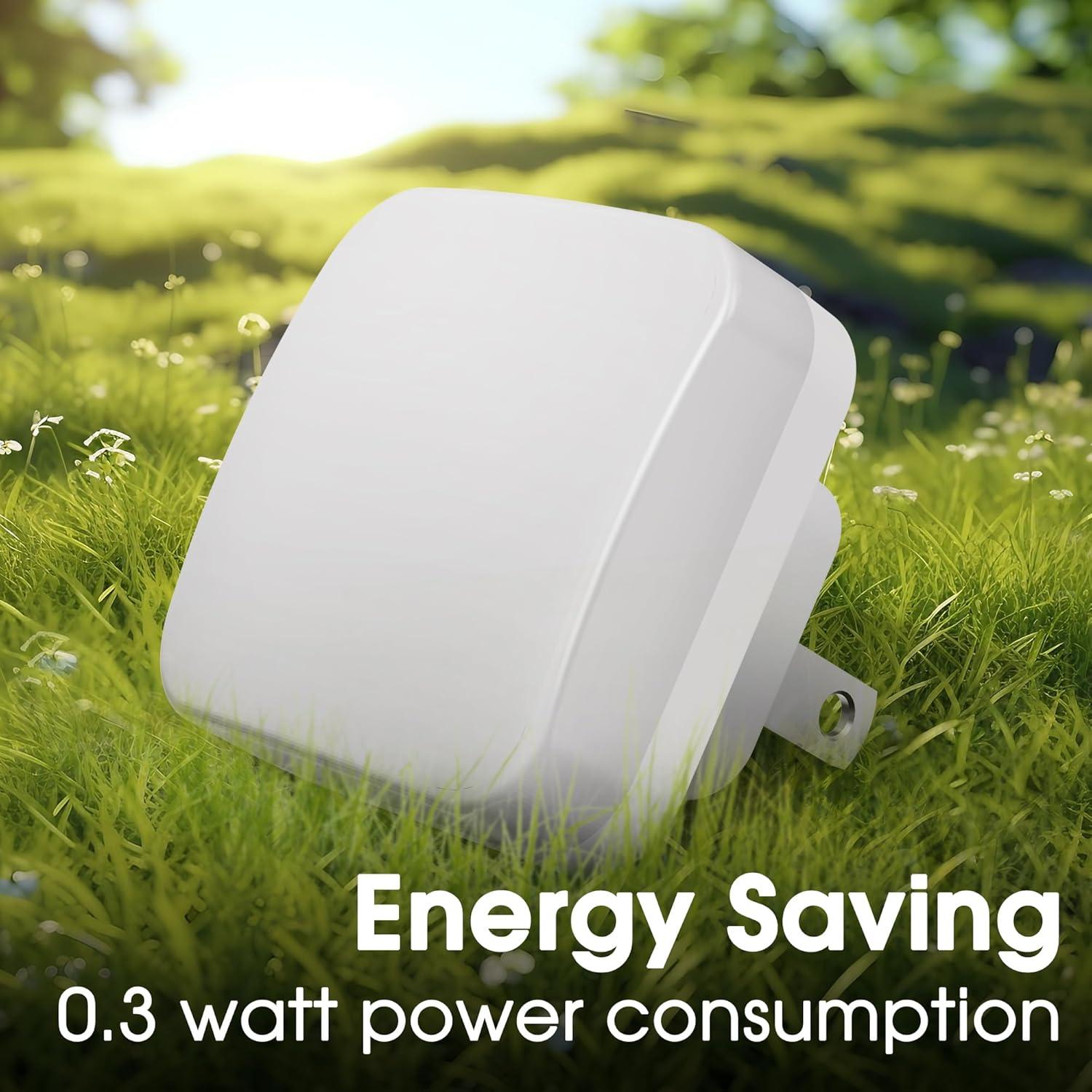 Luz Nocturna LED Briignite Ámbar 2 Paquete con Sensor