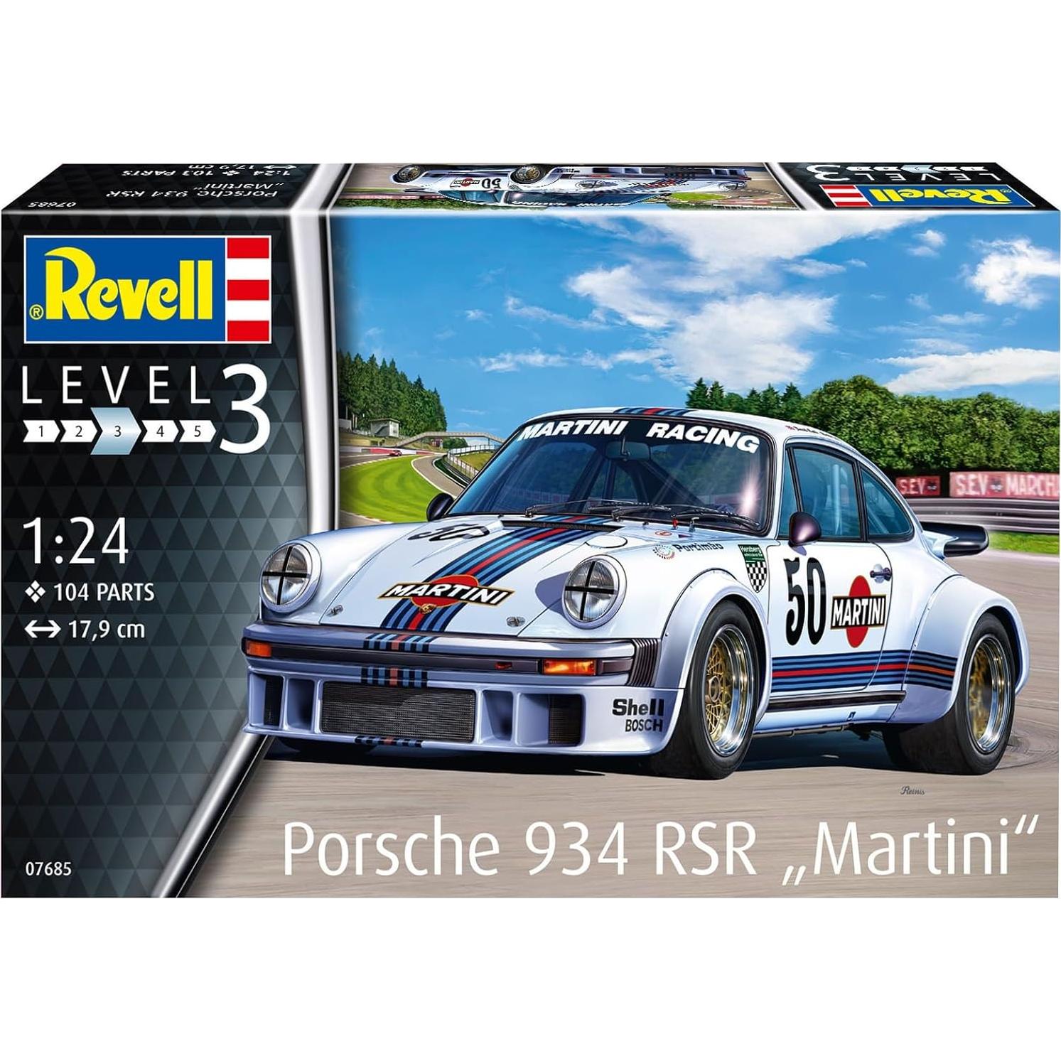 Kit de Modelo Revell 1:24 Porsche 934 RSR Martini Racing
