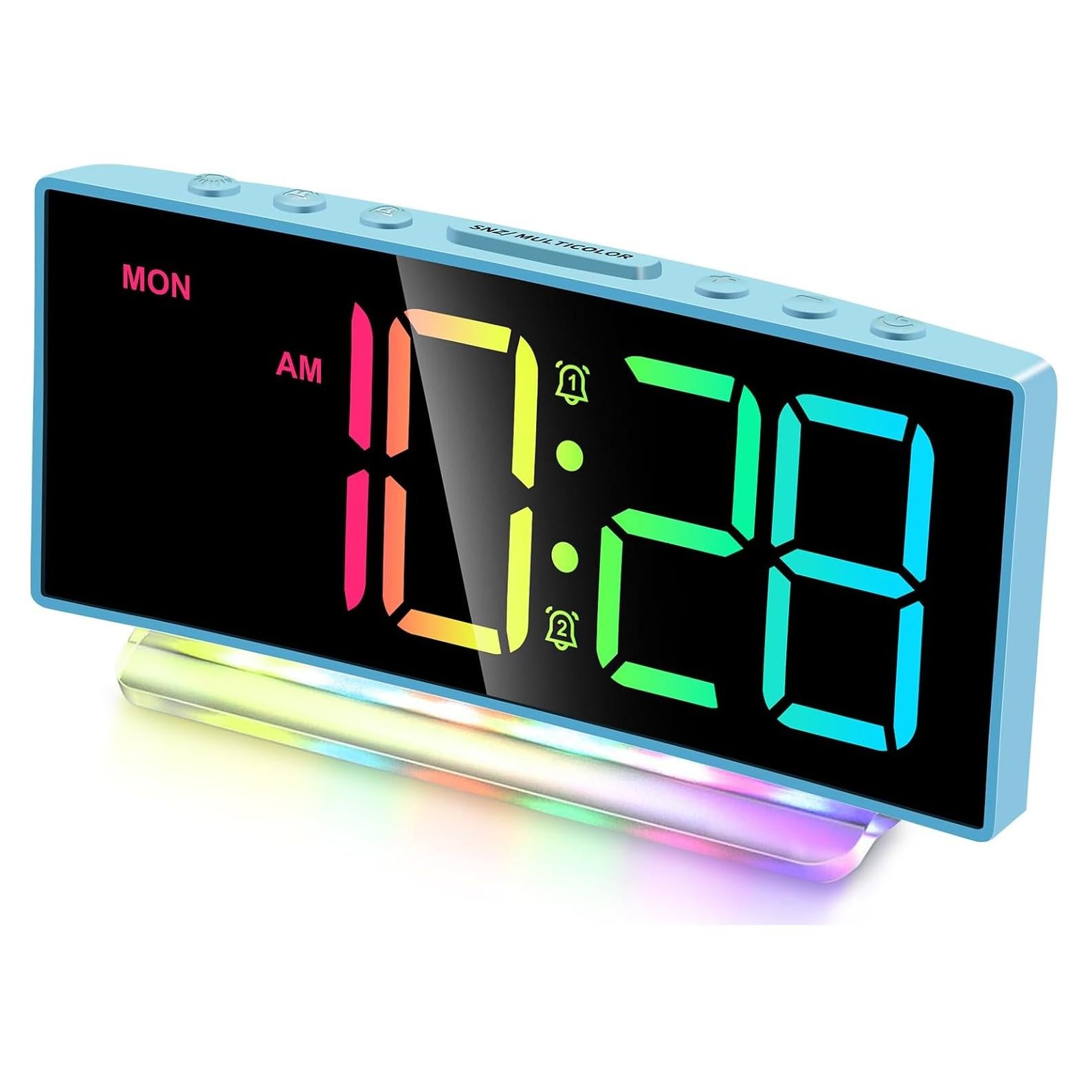 Reloj Despertador Ruidoso Cadmos LED Grande con Luz RGB