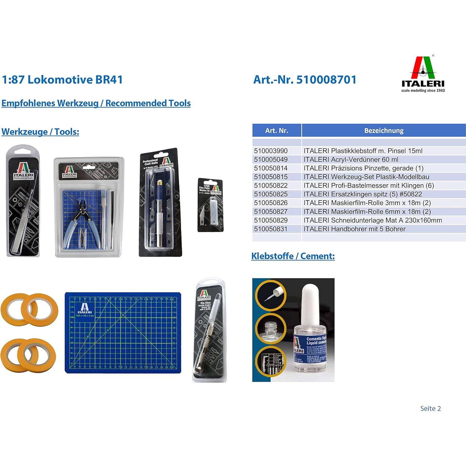 Modelo Locomotora Italeri BR41 Escala 1:87 Detallada