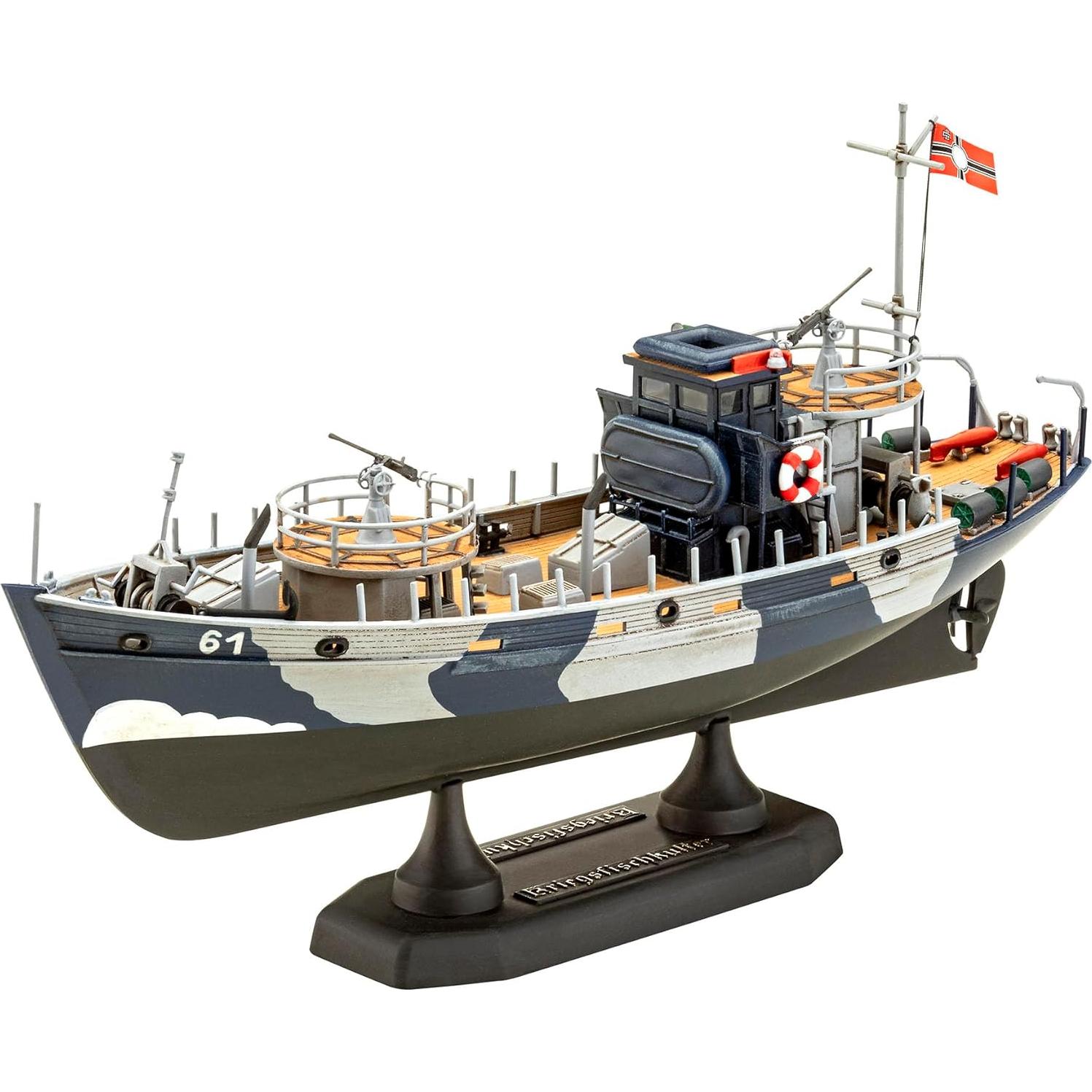 Revell KFK Kriegsfischkutter Barco 1:144 Kit de Modelo Plástico