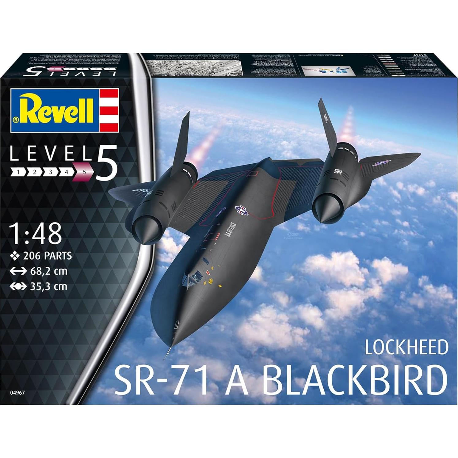 Kit de Modelo Lockheed SR-71 Blackbird Revell 1:48 Detallado