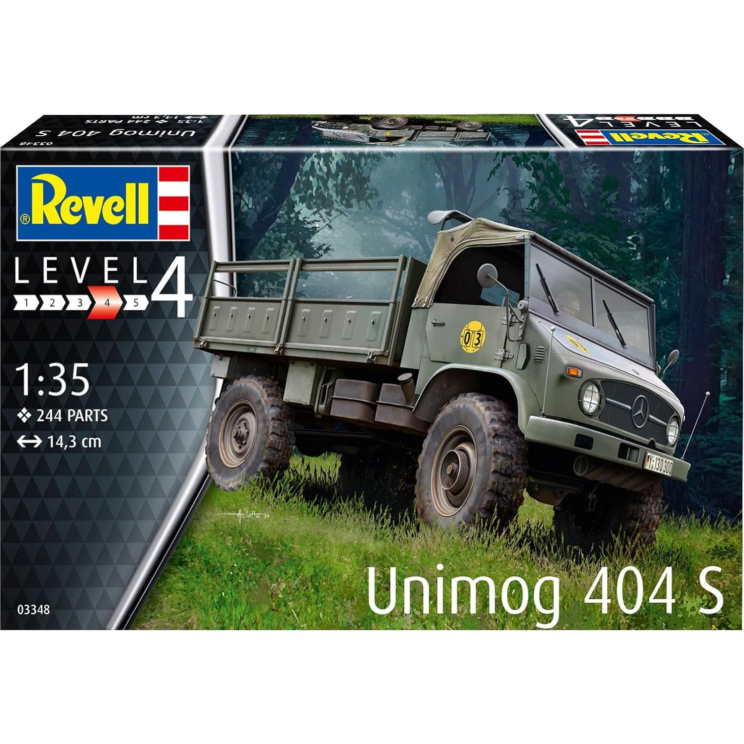 Kit de Modelo Revell Unimog 404 S Escala 1:35 250 Piezas