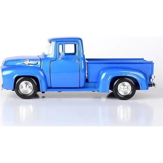 Camión Pickup F-100 1956 Motormax Diecast 1/24 Azul Metálico