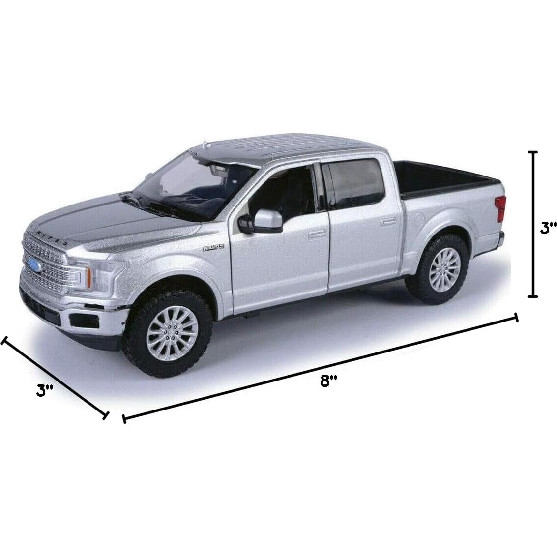 Camión Pickup Ford F-150 2019 Motormax Diecast 1:27 Plata