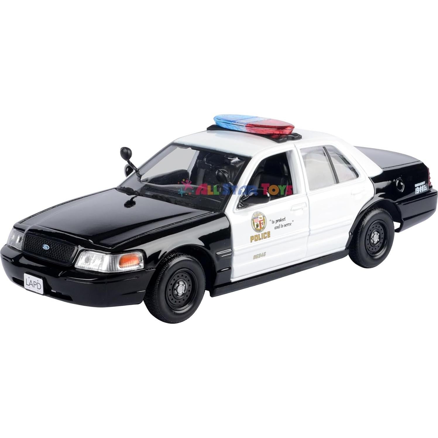 Modelo Diecast Ford Crown Victoria Police 2010 Motormax 1:24