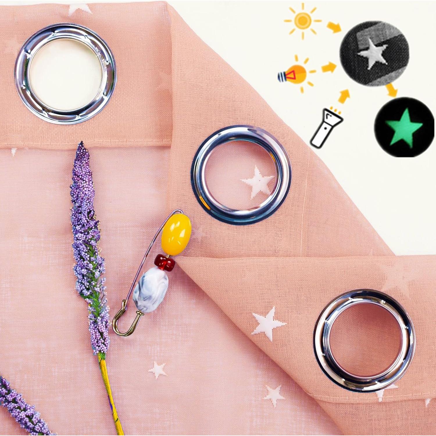 Cortinas Transparentes Eimilaly 2 Paneles 182,88 cm Rosa Claro