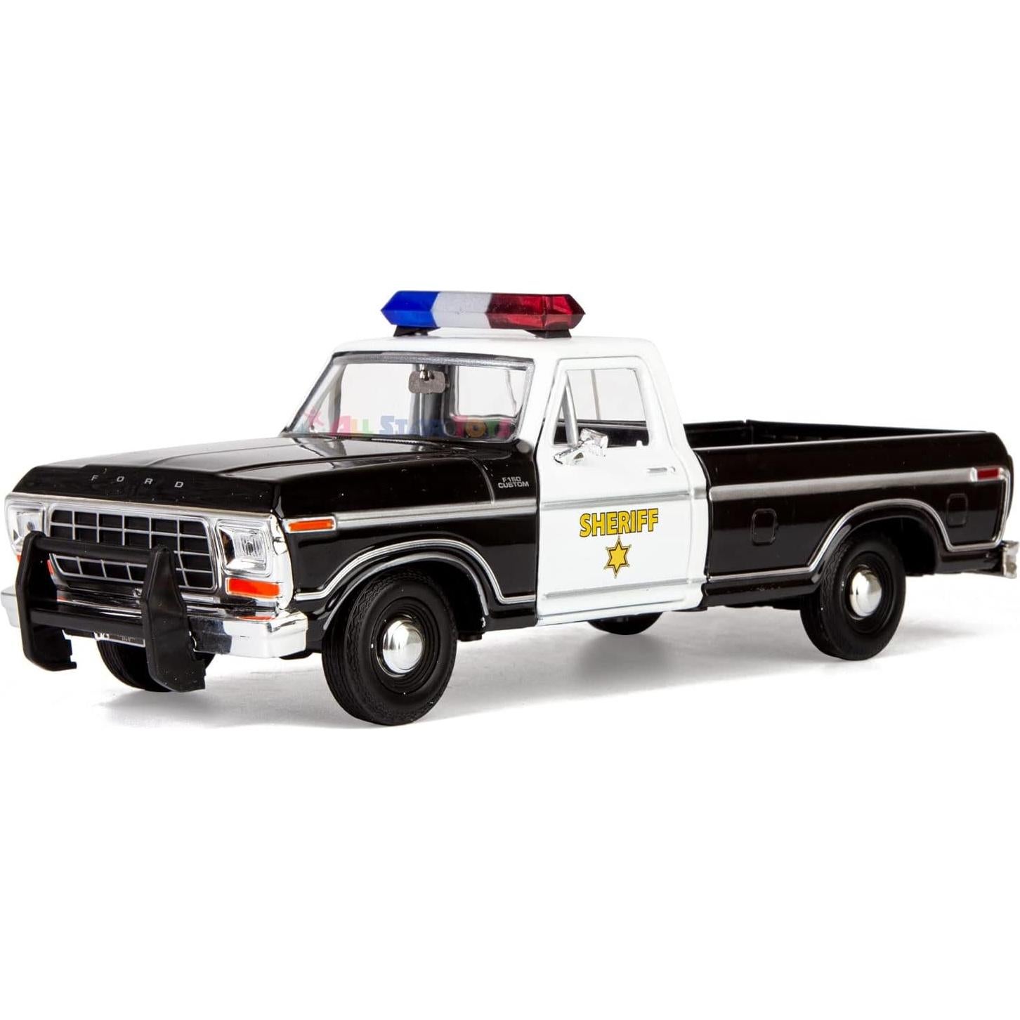 Ford F-150 Pickup Sheriff 1:24 Motormax Diecast Negro
