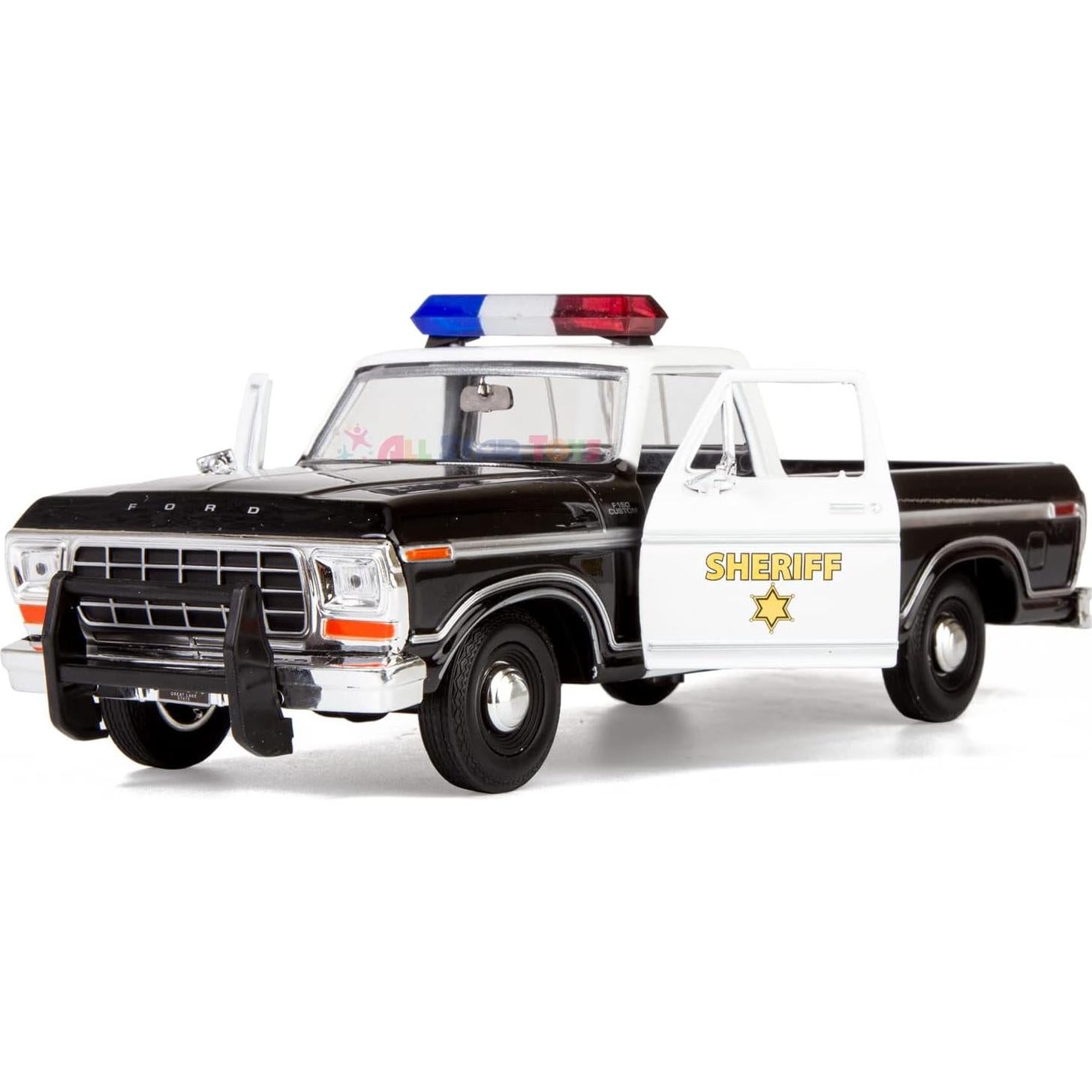 Ford F-150 Pickup Sheriff 1:24 Motormax Diecast Negro