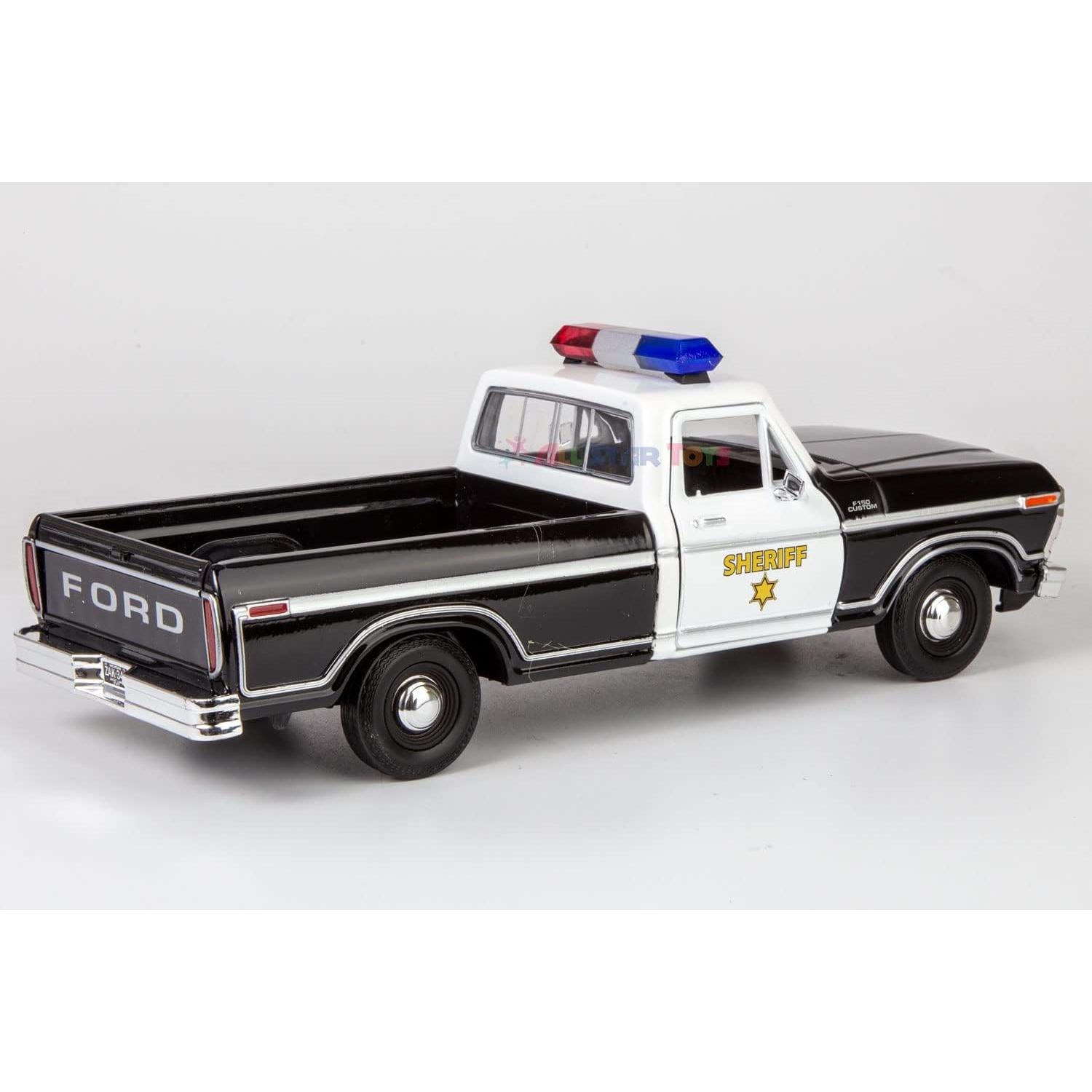 Ford F-150 Pickup Sheriff 1:24 Motormax Diecast Negro