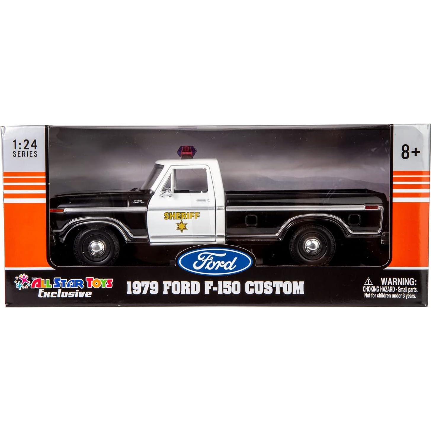 Ford F-150 Pickup Sheriff 1:24 Motormax Diecast Negro