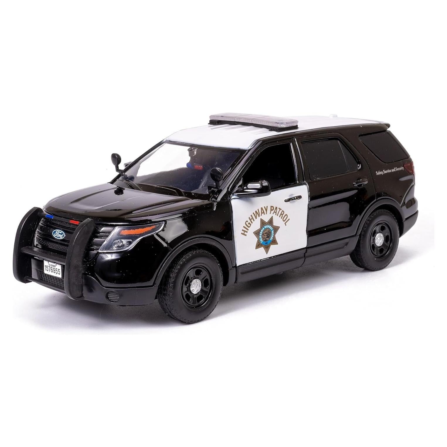 Modelo Diecast Motormax 2015 Ford Interceptor Policial 1:24
