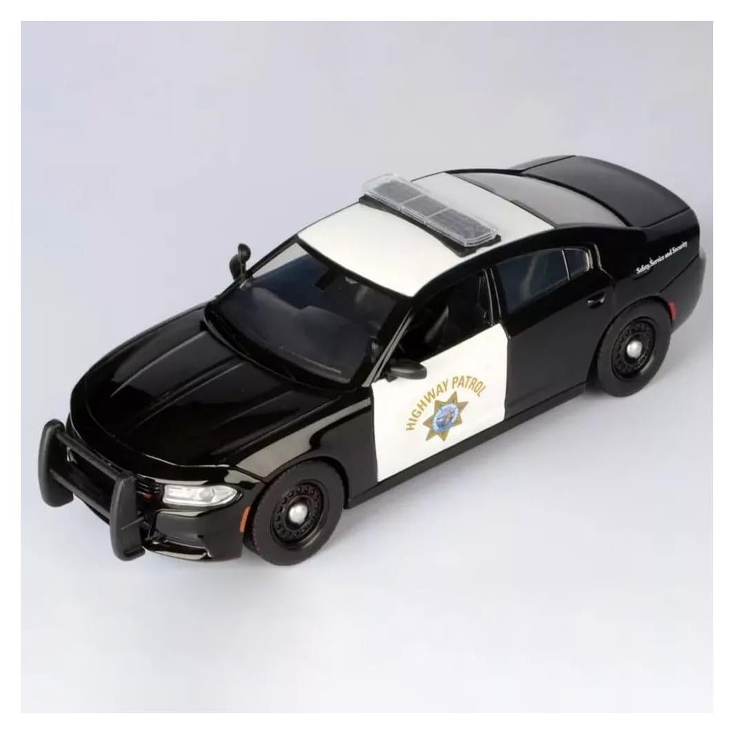 Coche de Policía Pursuit 2023 Motormax 1/24 Diecast Negro Blanco