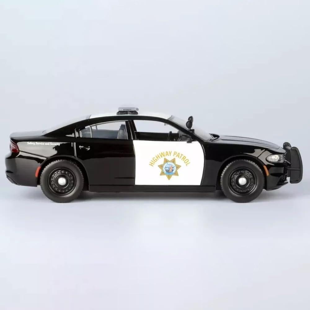 Coche de Policía Pursuit 2023 Motormax 1/24 Diecast Negro Blanco