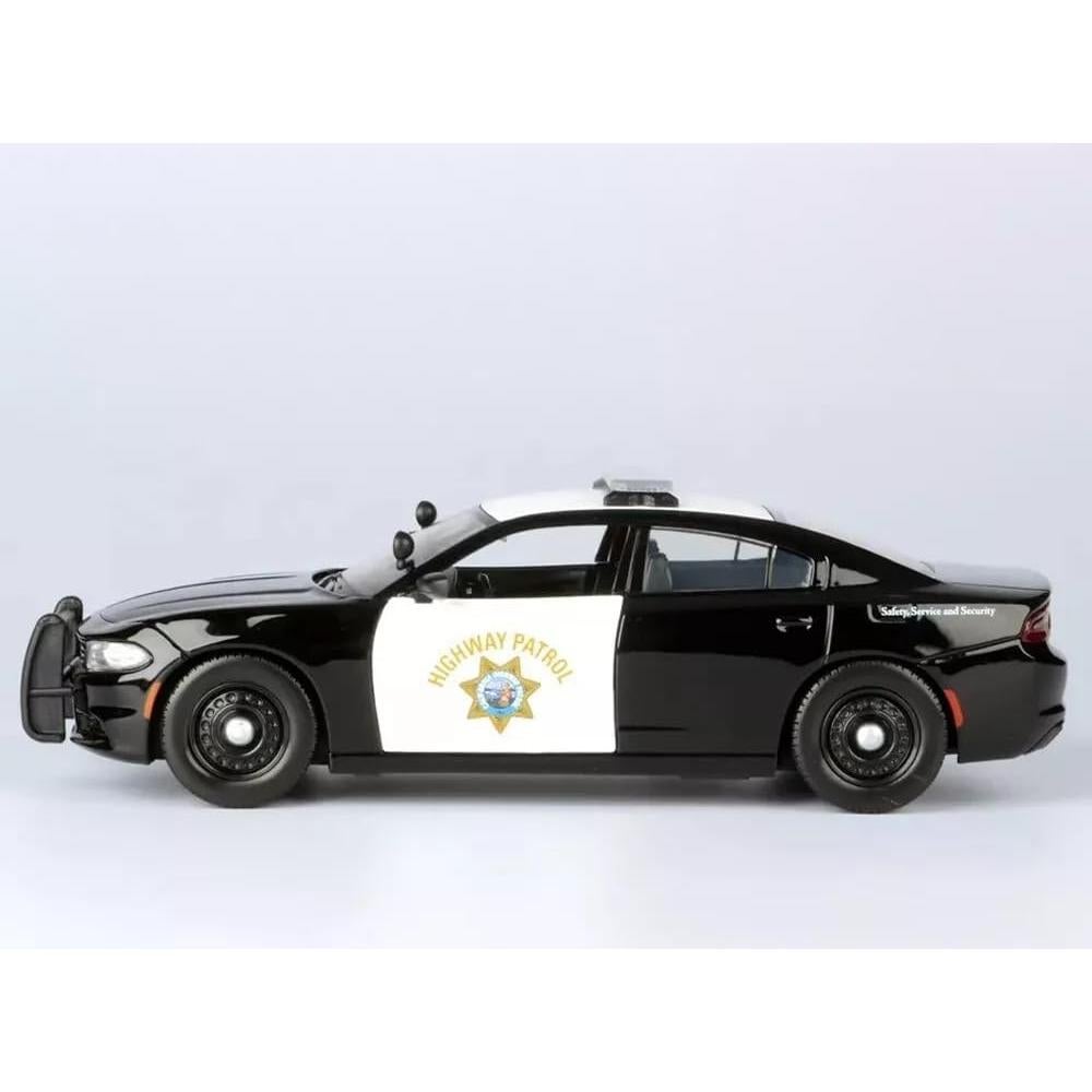 Coche de Policía Pursuit 2023 Motormax 1/24 Diecast Negro Blanco