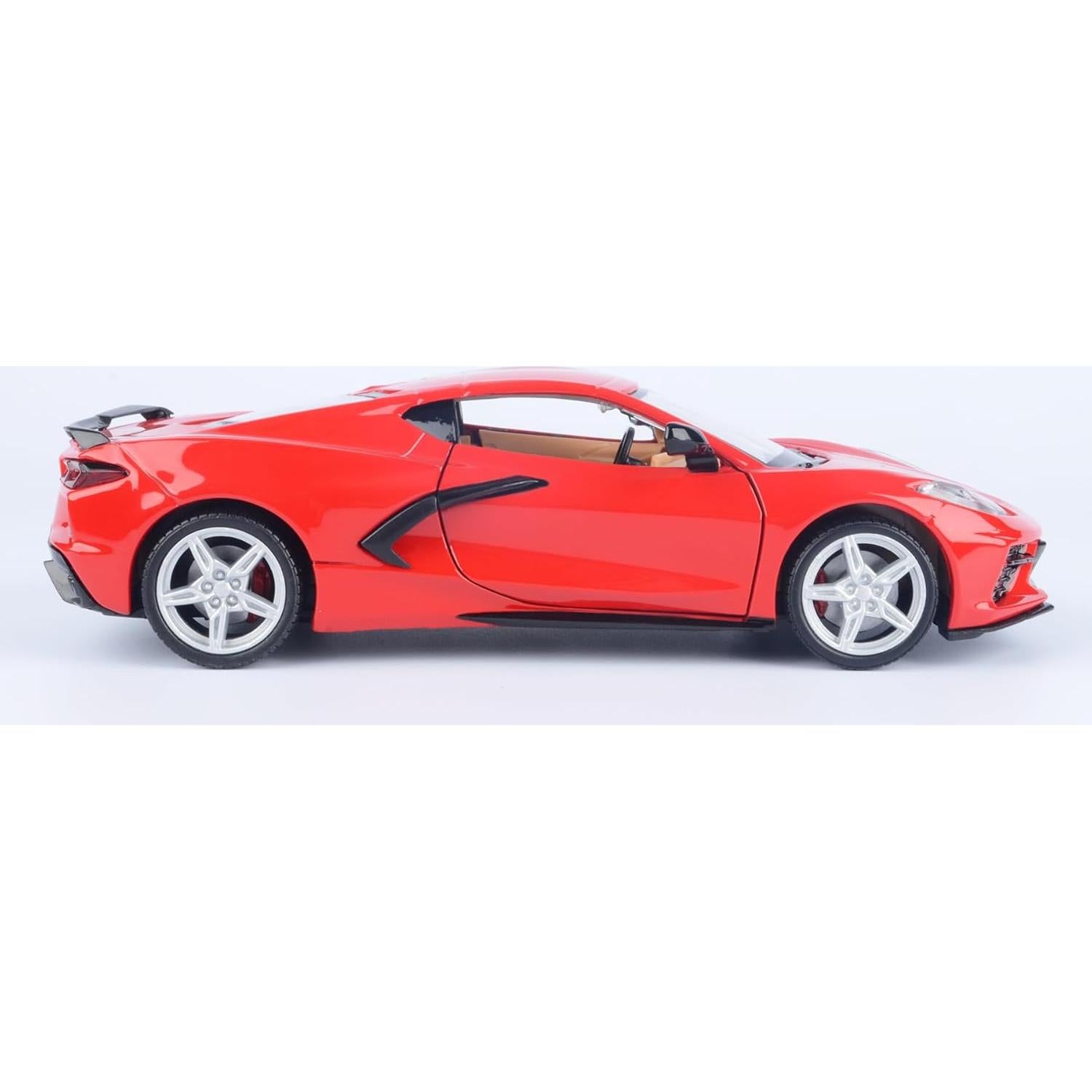 Modelo Diecast Chevrolet Corvette C8 Stingray 2020 Rojo 1/24 Motormax