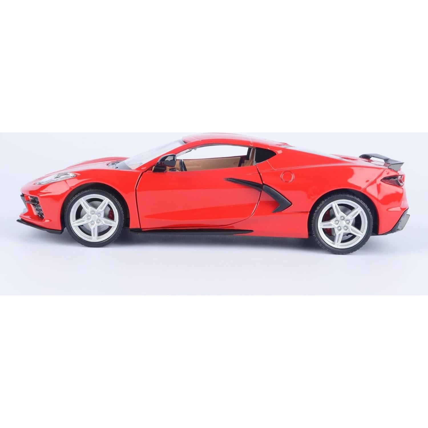 Modelo Diecast Chevrolet Corvette C8 Stingray 2020 Rojo 1/24 Motormax