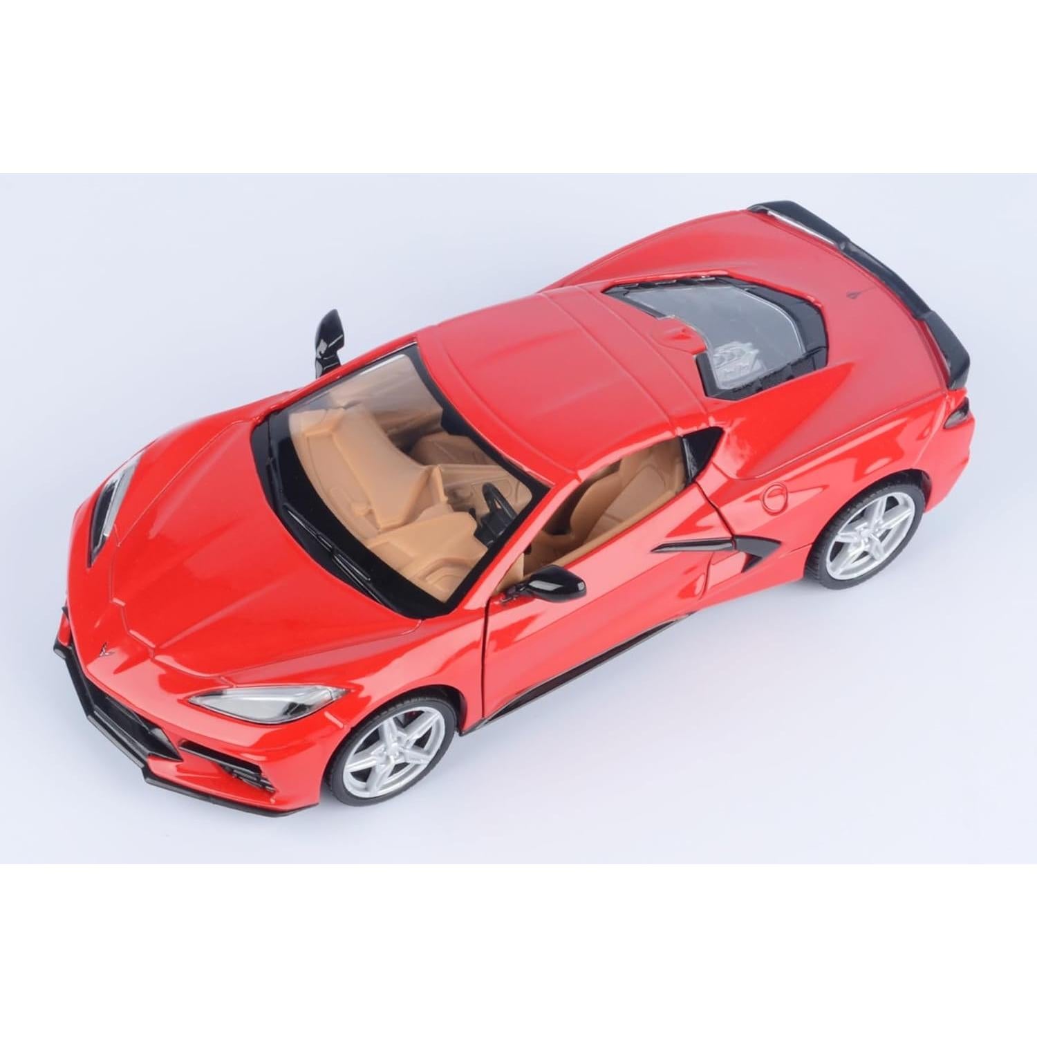 Modelo Diecast Chevrolet Corvette C8 Stingray 2020 Rojo 1/24 Motormax