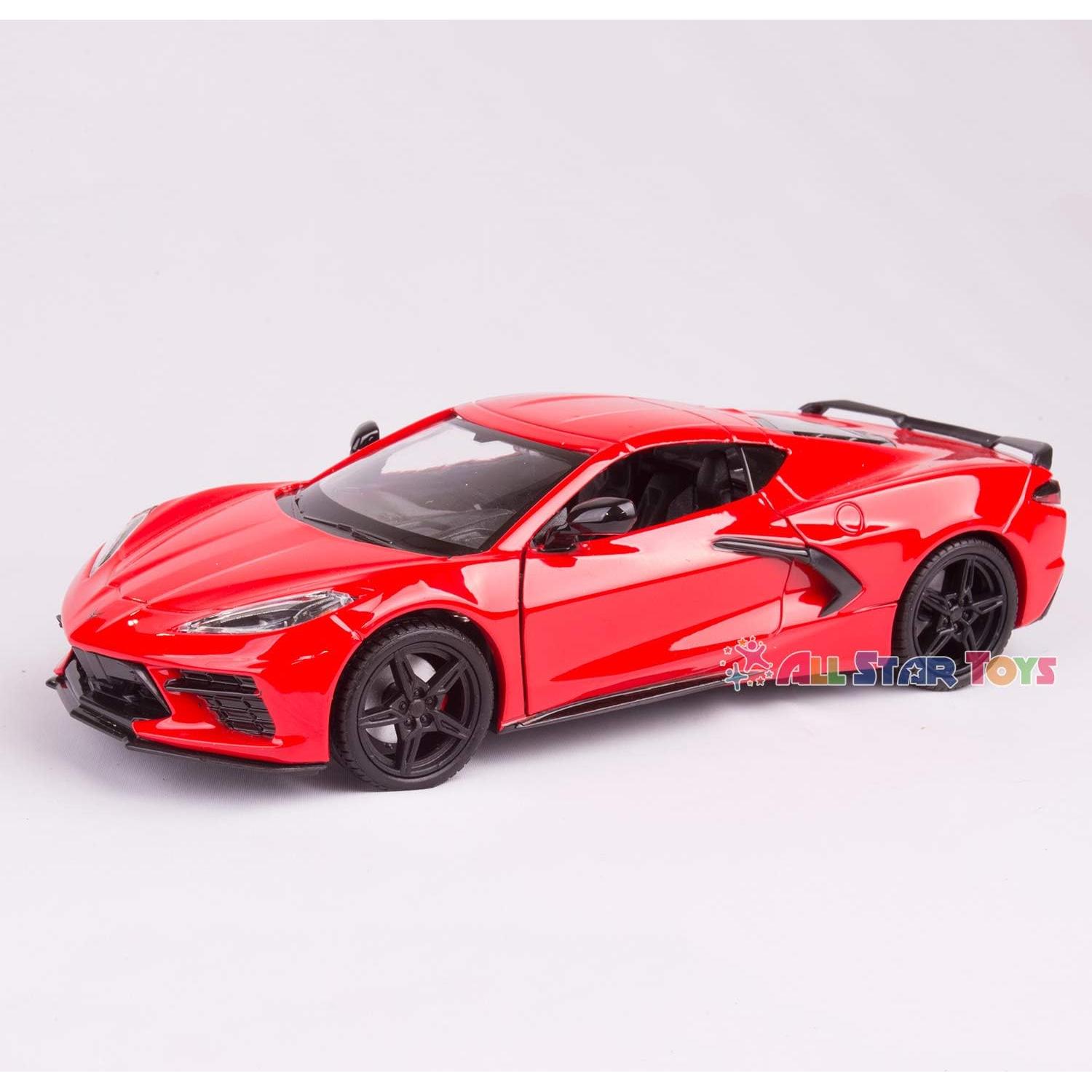 Modelo de Coche Diecast Chevrolet Corvette C8 1/24 Rojo
