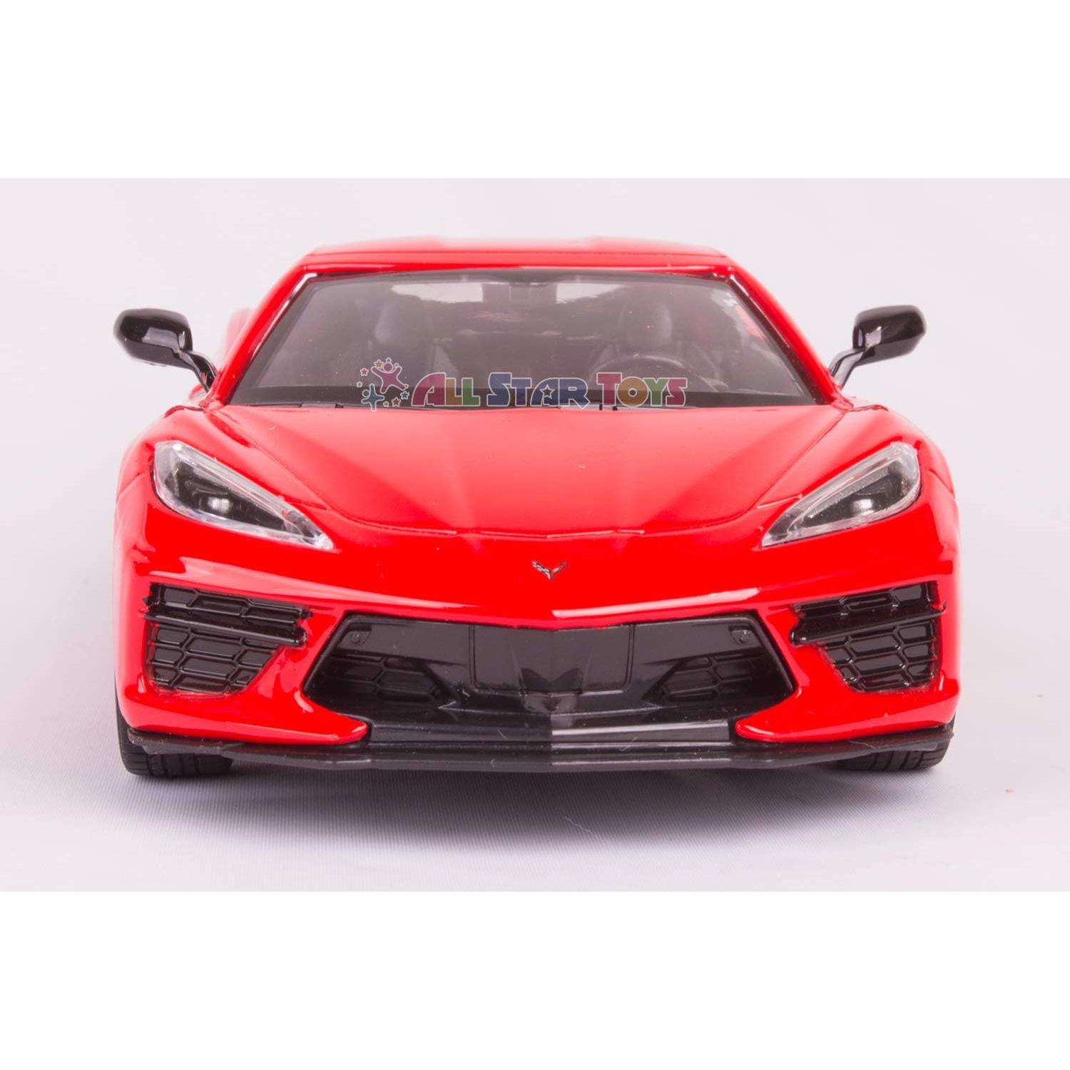 Modelo de Coche Diecast Chevrolet Corvette C8 1/24 Rojo