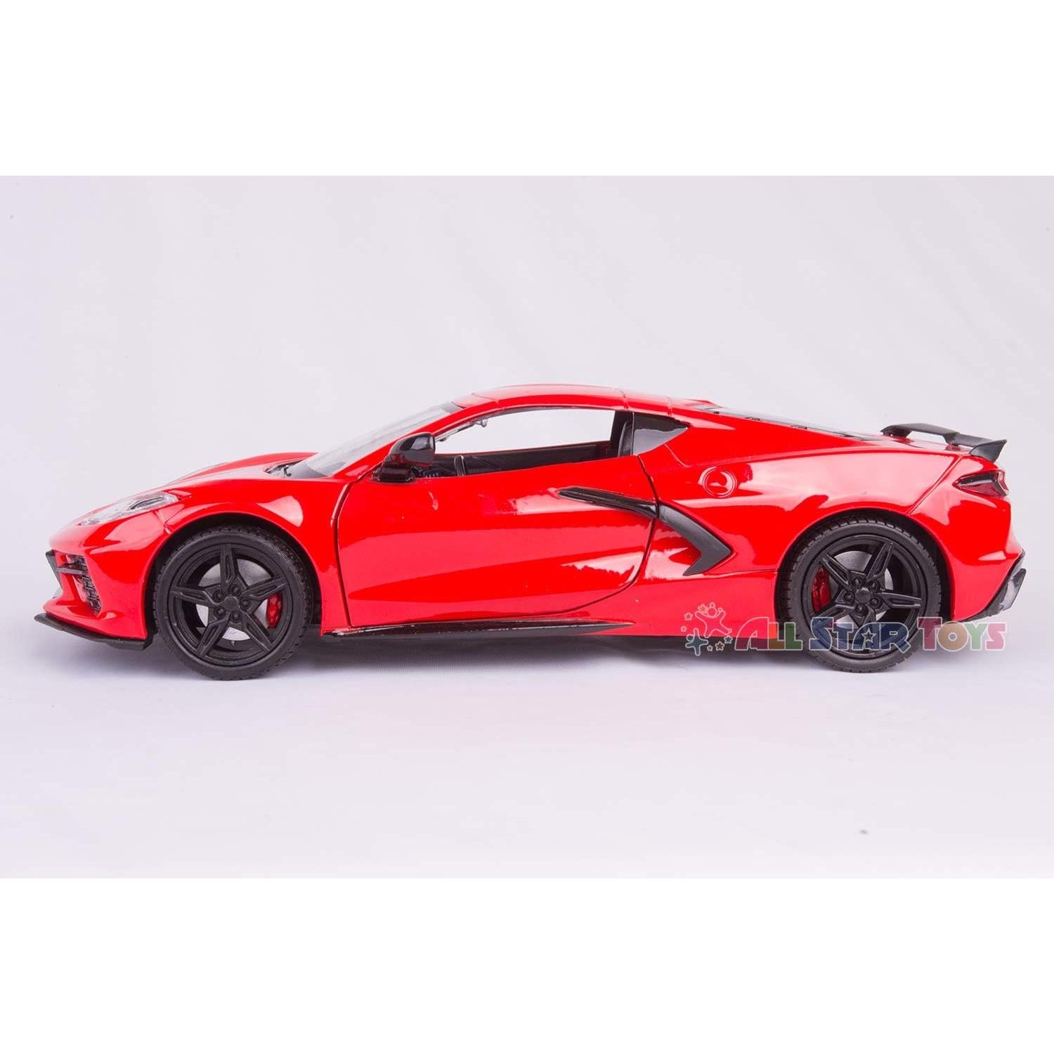 Modelo de Coche Diecast Chevrolet Corvette C8 1/24 Rojo