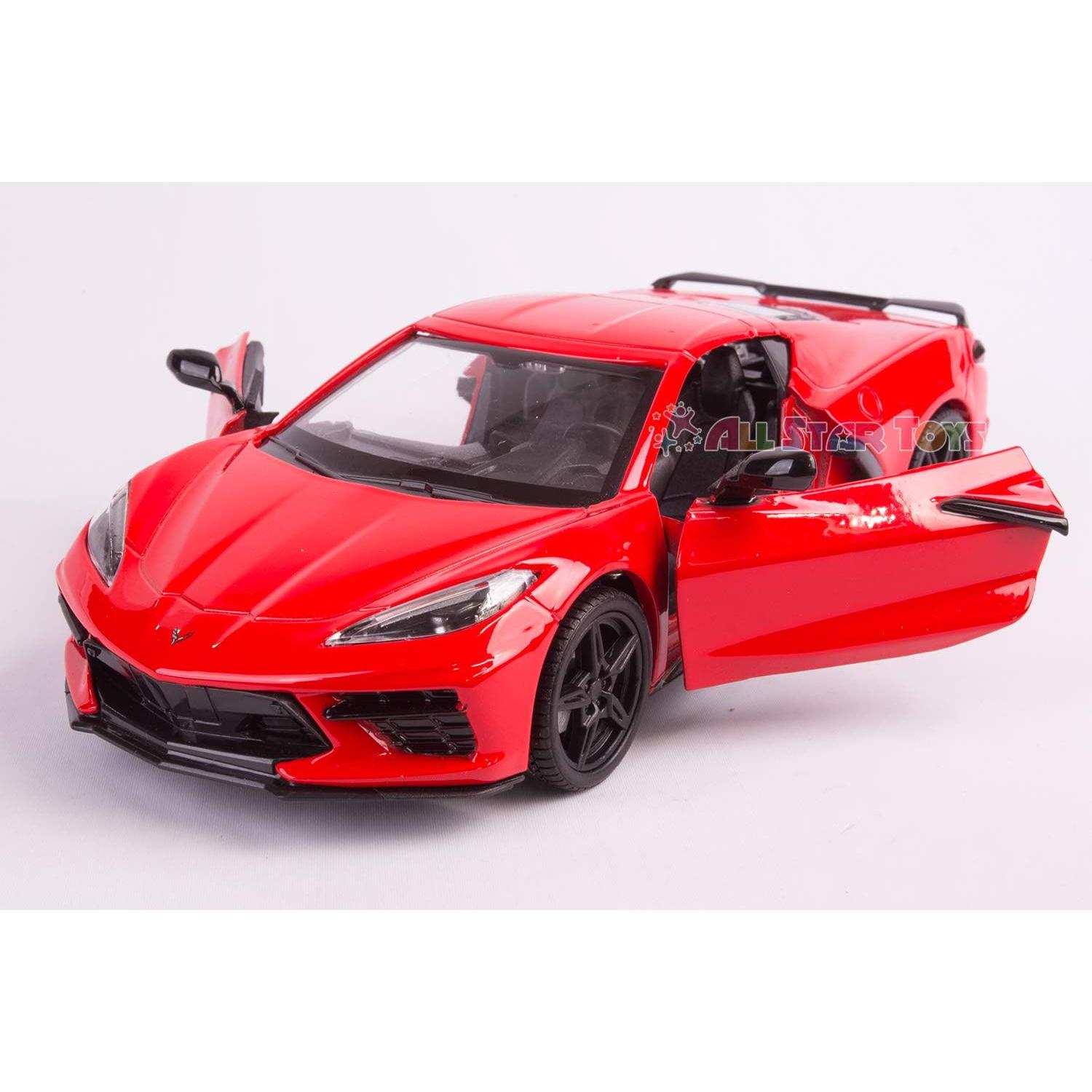 Modelo de Coche Diecast Chevrolet Corvette C8 1/24 Rojo