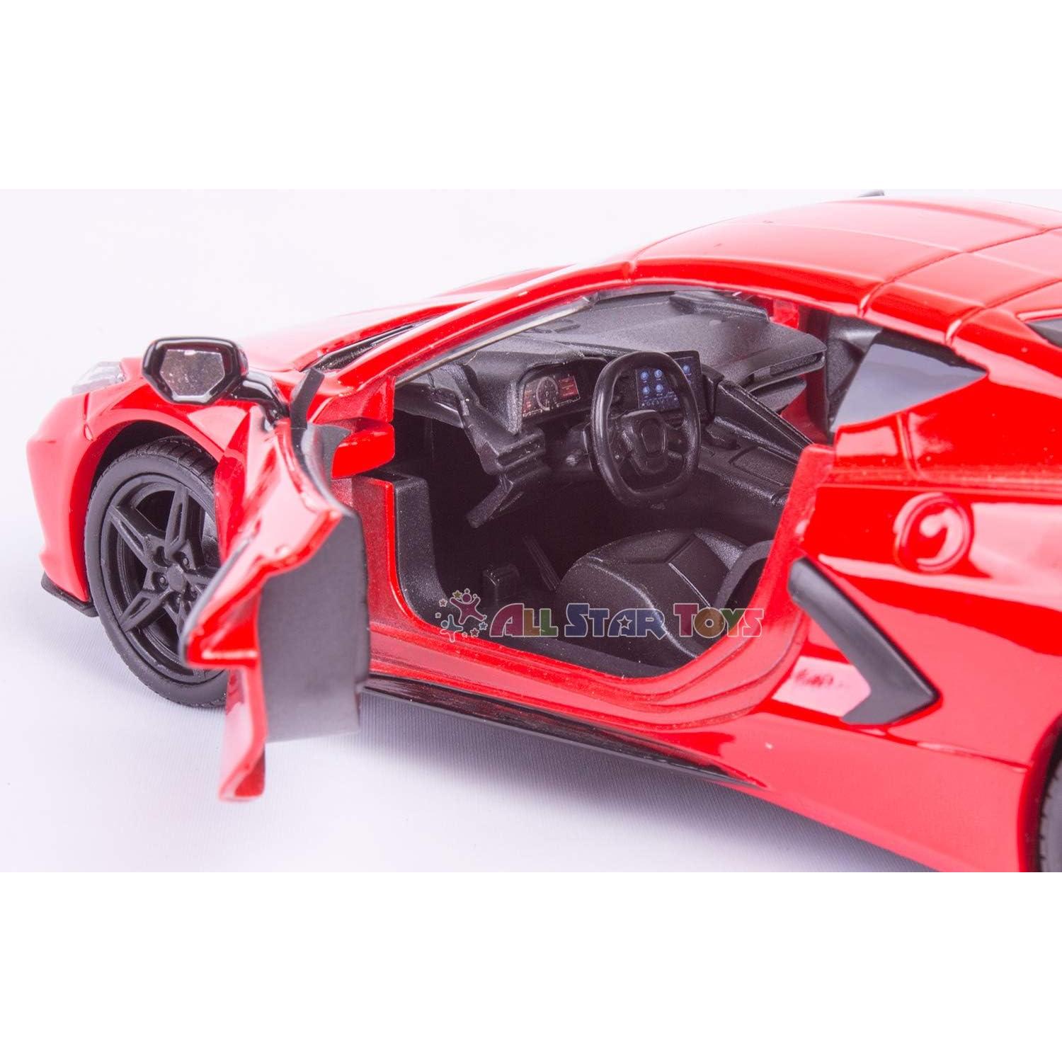 Modelo de Coche Diecast Chevrolet Corvette C8 1/24 Rojo