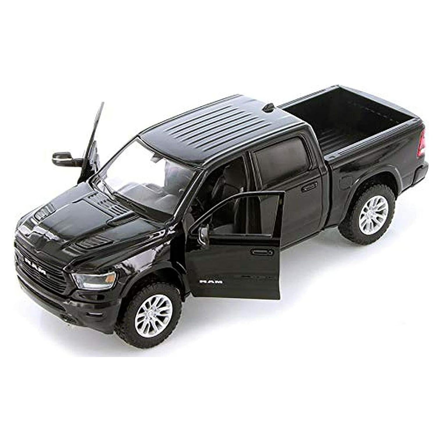Modelo de Coche Diecast RAM 1500 Laramie 1:27 Motormax Negro