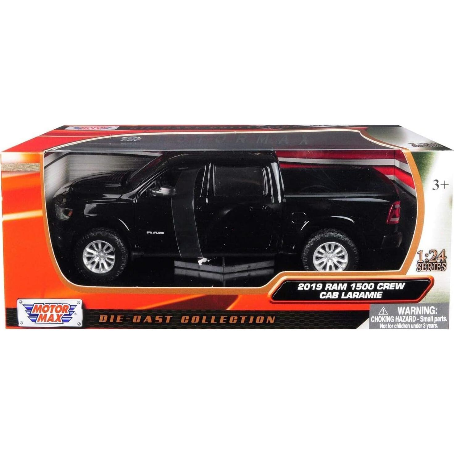 Modelo de Coche Diecast RAM 1500 Laramie 1:27 Motormax Negro