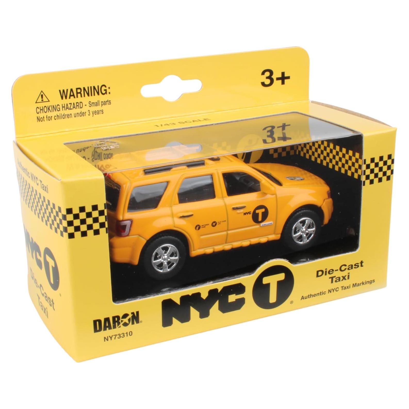 Taxi Daron NYC Die-Cast Ford Escape 1:43 Amarillo Negro