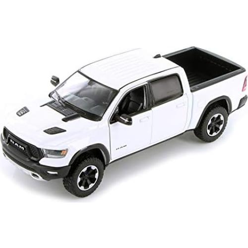 Modelo Diecast RAM 1500 Rebel 2019 Blanco 1:24 Motormax