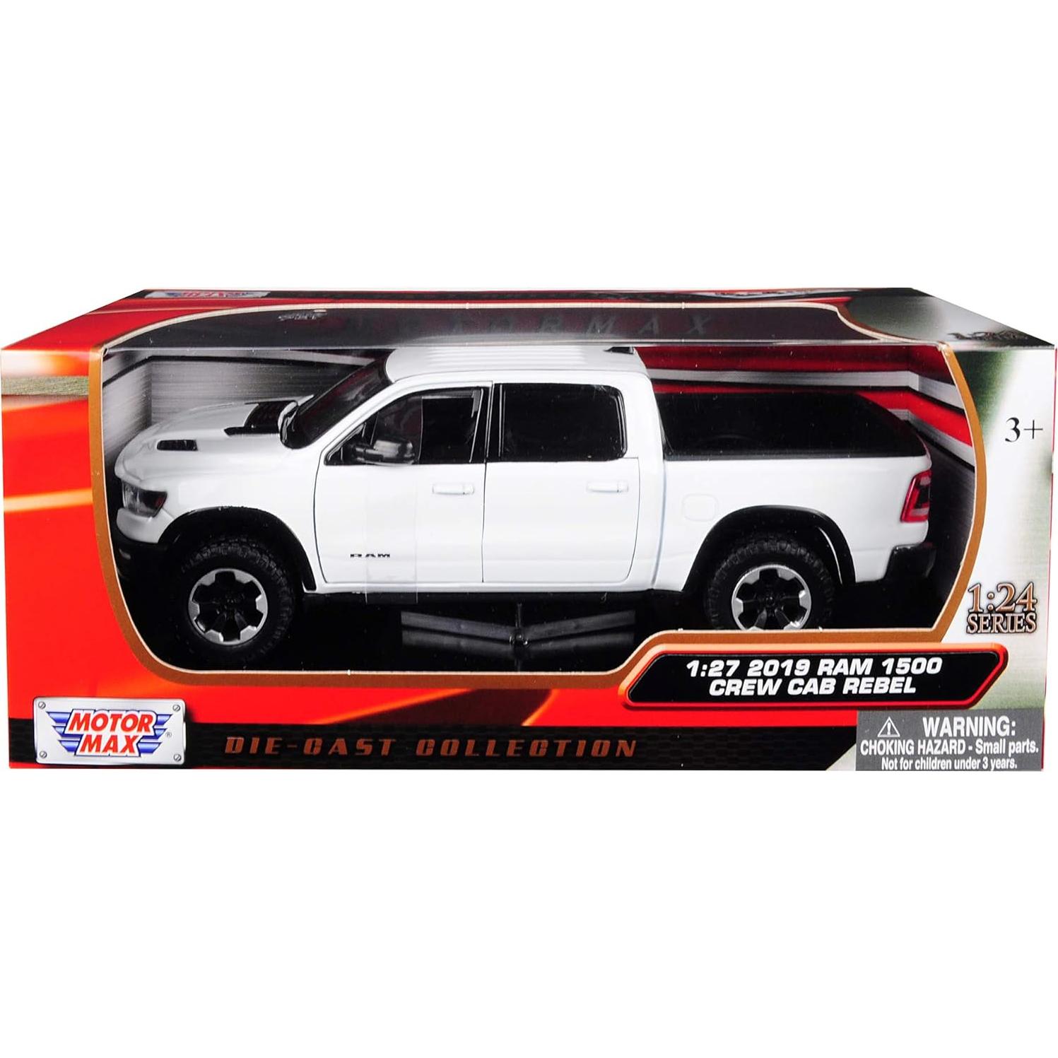 Modelo Diecast RAM 1500 Rebel 2019 Blanco 1:24 Motormax