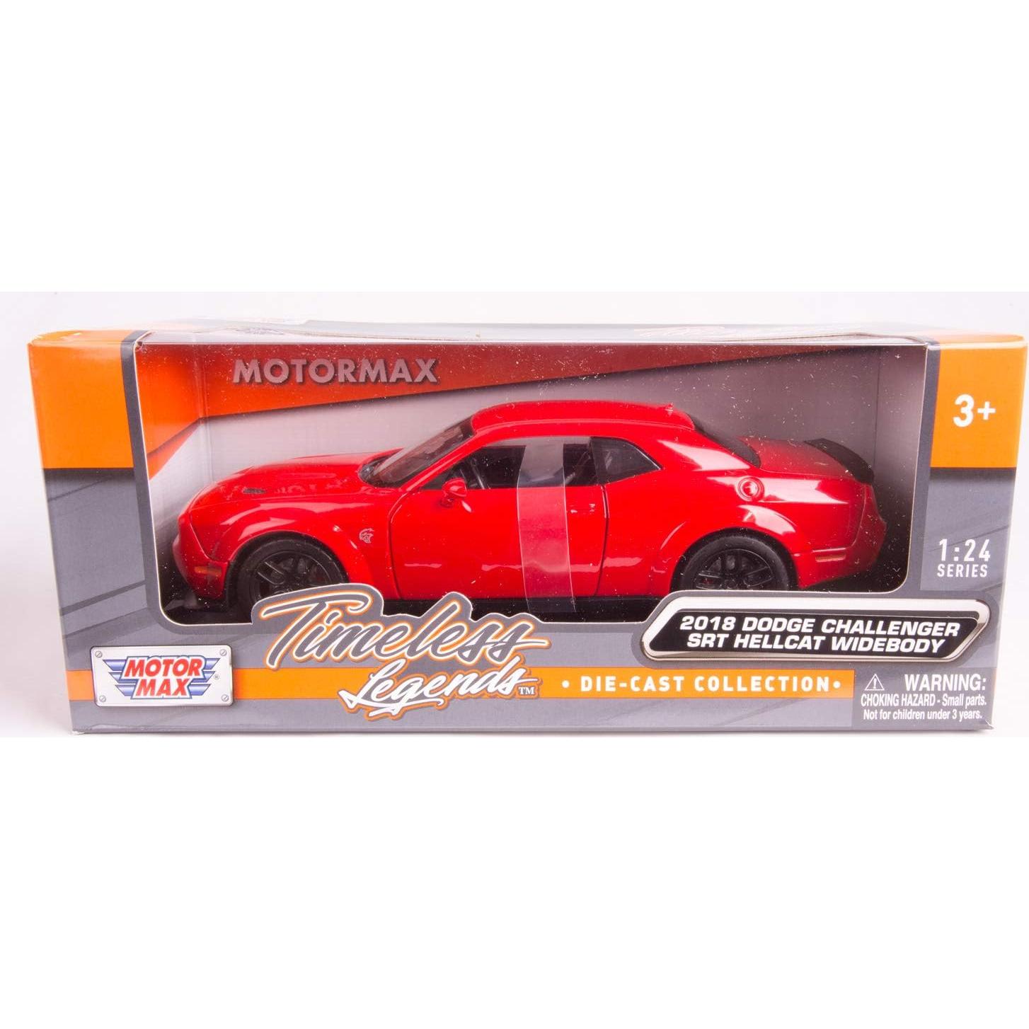 Modelo Diecast 2018 Dodge Challenger SRT Hellcat Rojo 1:24