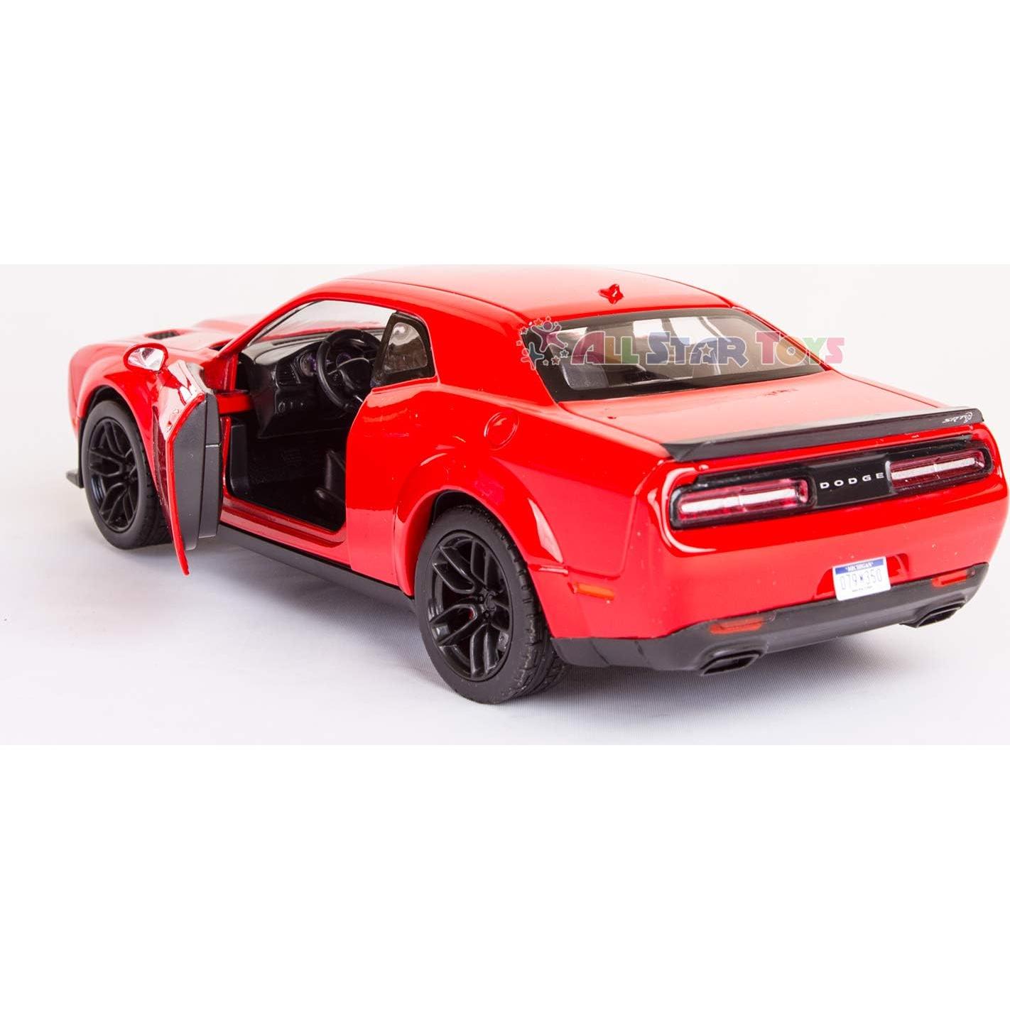 Modelo Diecast 2018 Dodge Challenger SRT Hellcat Rojo 1:24