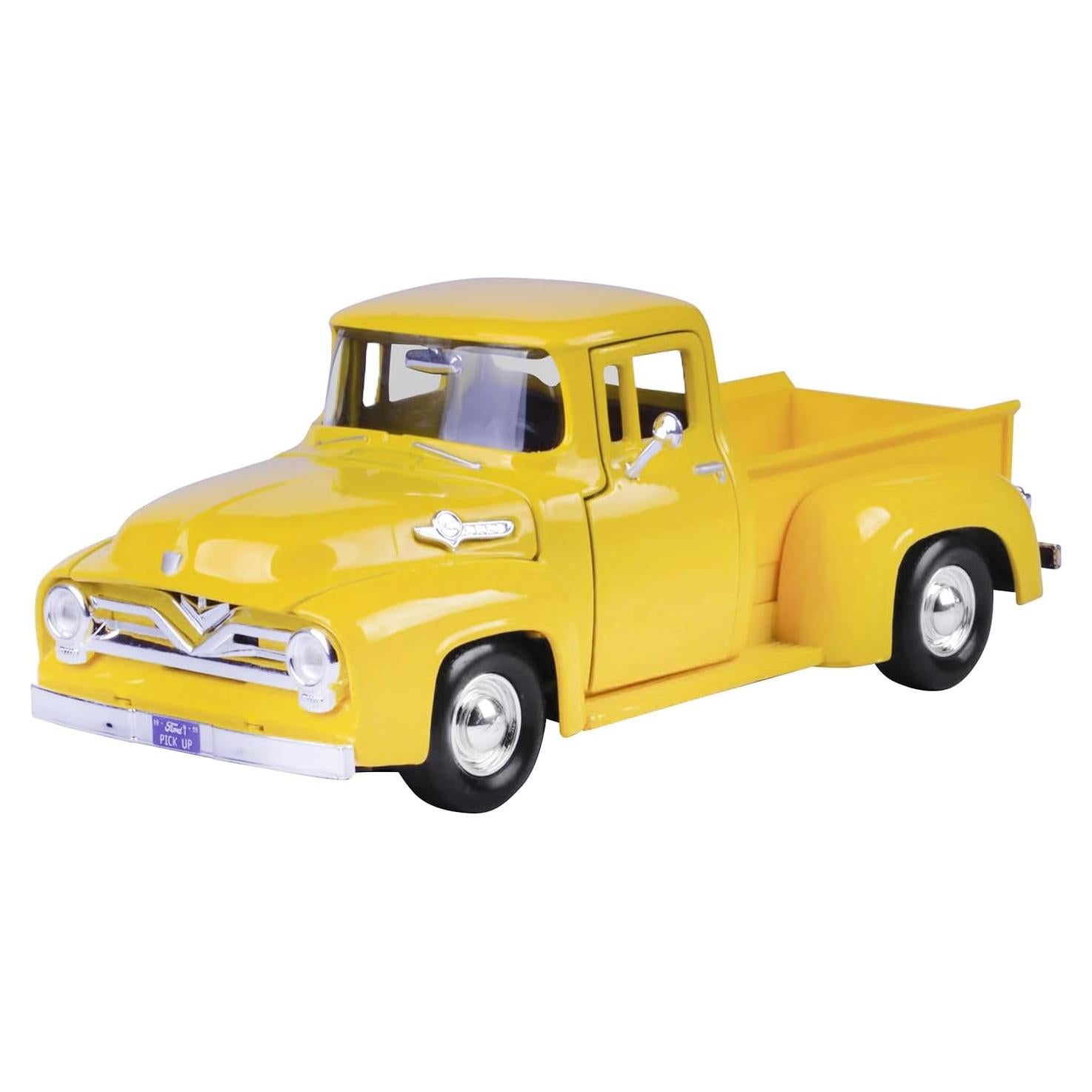 Camioneta Diecast 1955 F-100 Amarilla Motormax 1/24