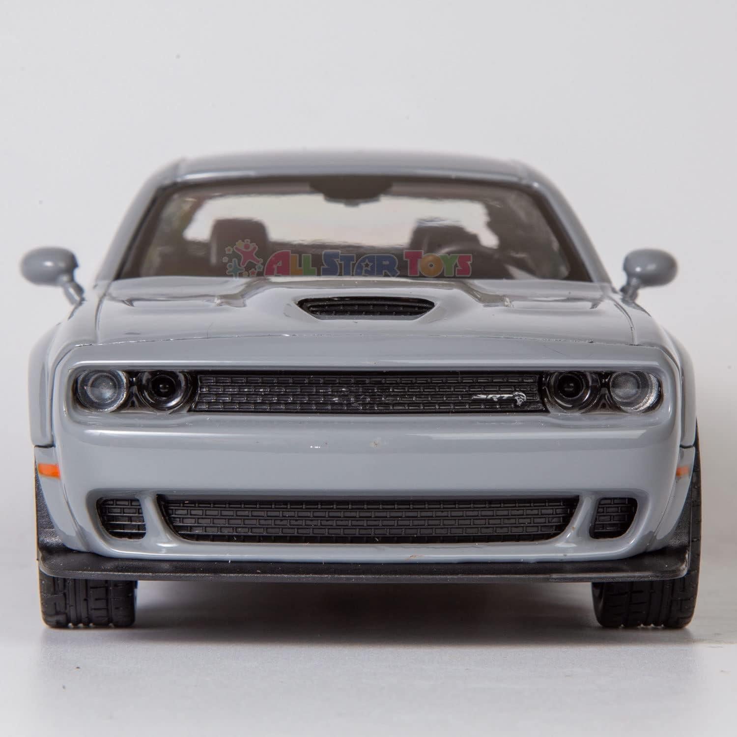 Modelo Diecast Motormax Dodge Challenger SRT Hellcat 1/24 Gris