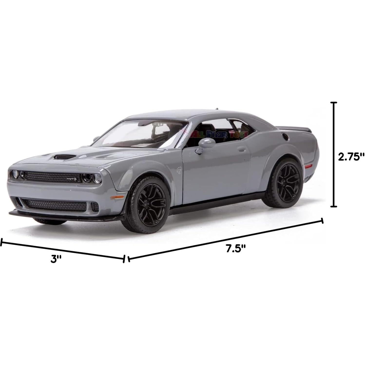 Modelo Diecast Motormax Dodge Challenger SRT Hellcat 1/24 Gris
