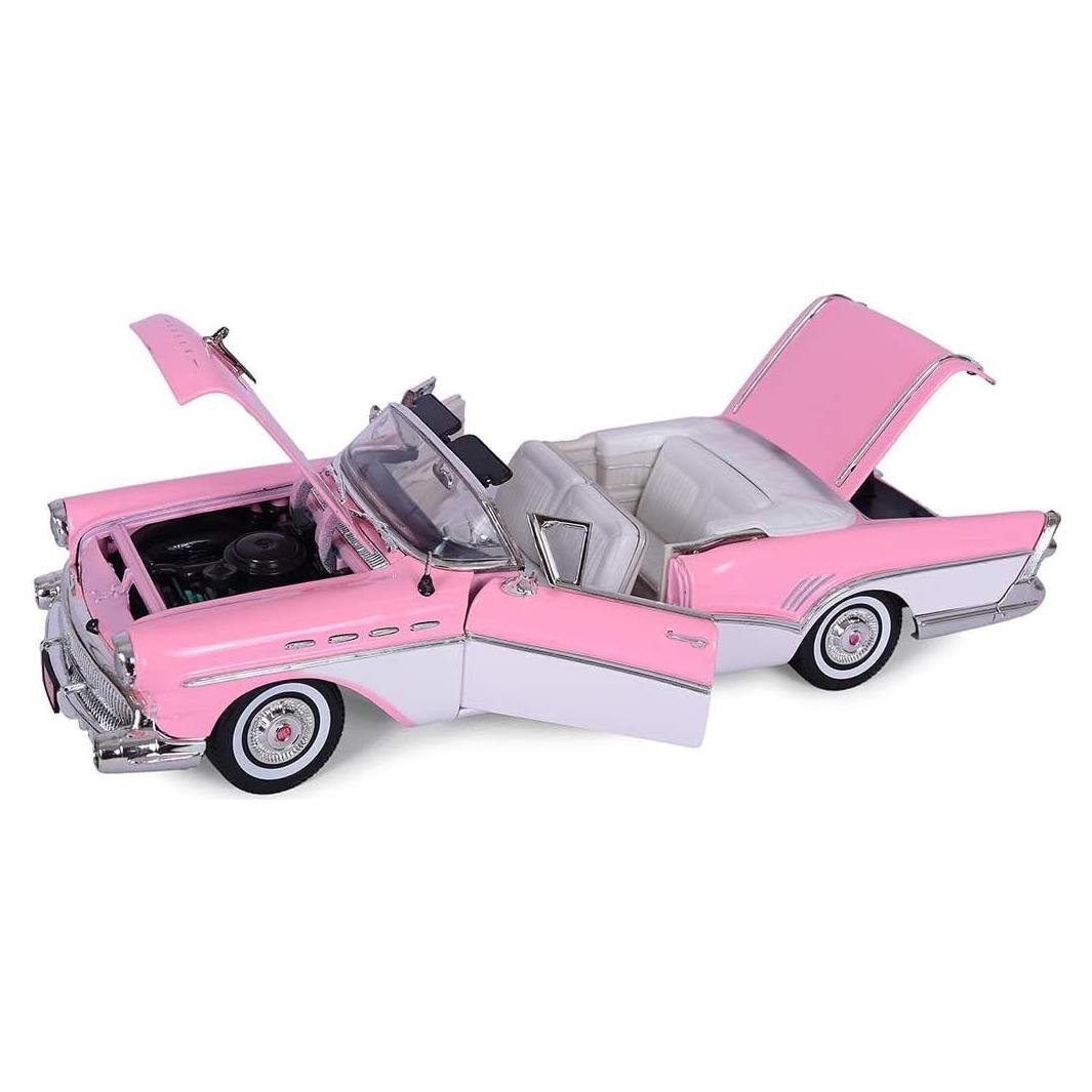Coche Diecast 1/18 Motormax 1957 Roadmaster Convertible Rosa