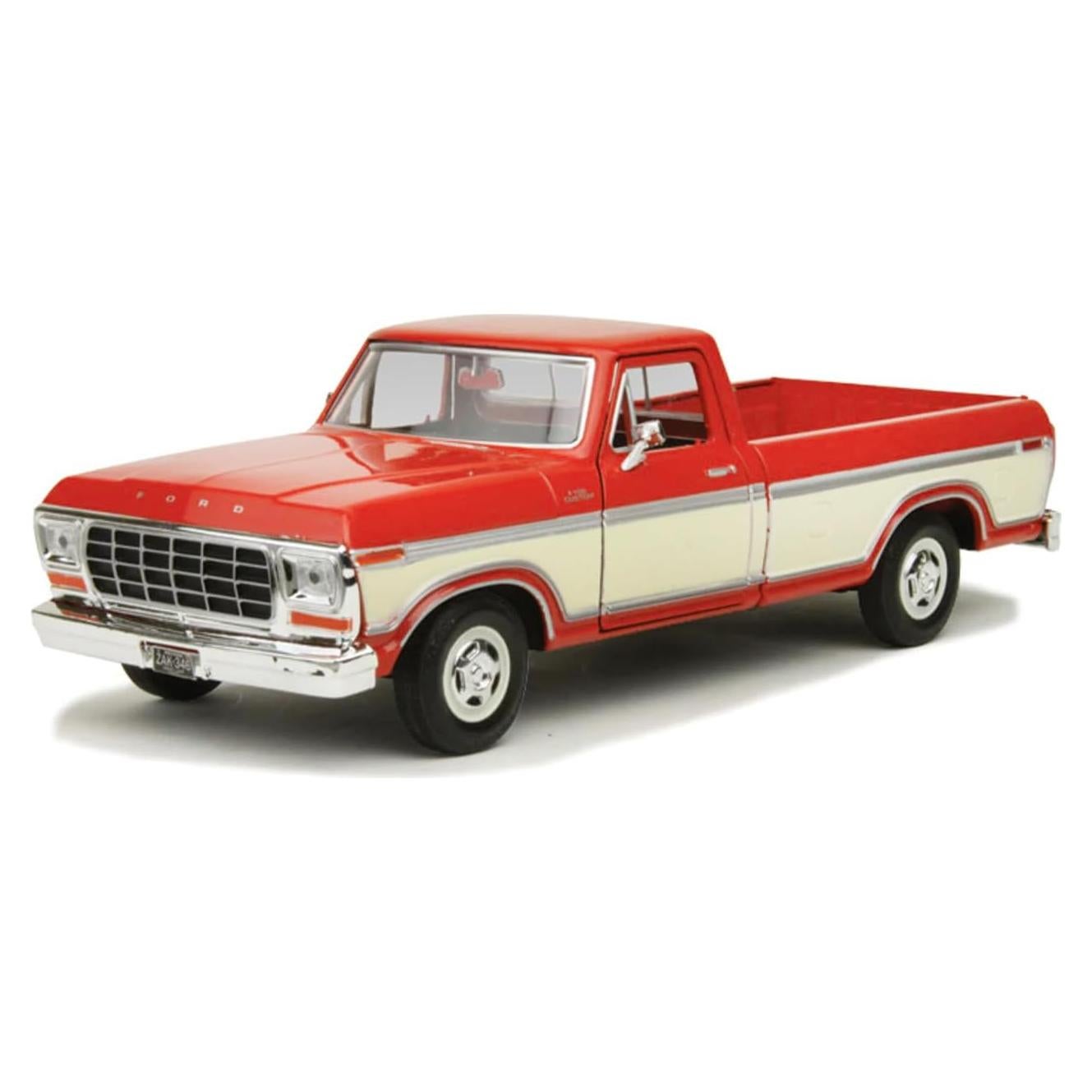 Coche Diecast Pickup F-150 1979 Naranja y Crema Motormax 1/24