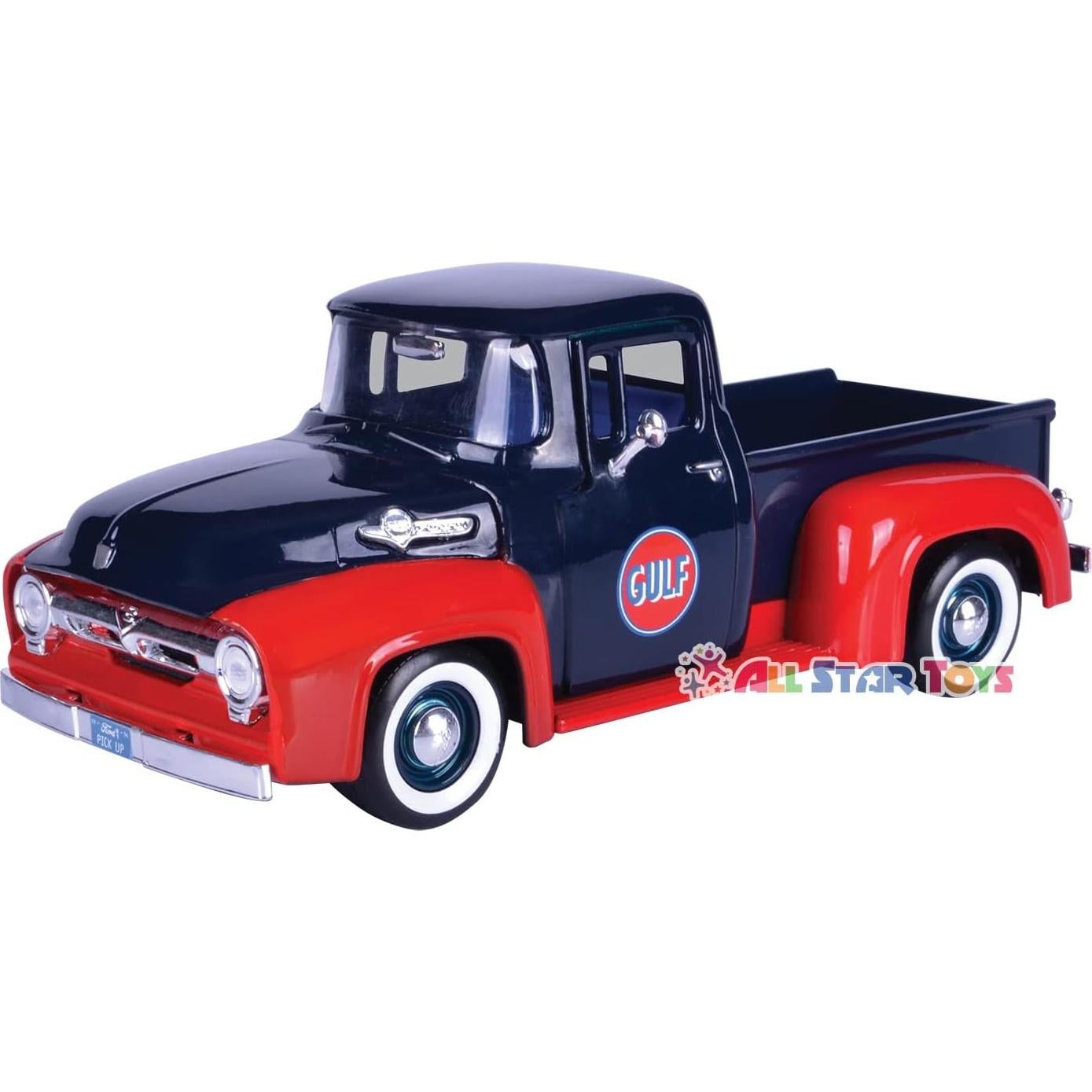 Camioneta Diecast Ford F-100 1956 Motor Max Gulf 20.32 cm