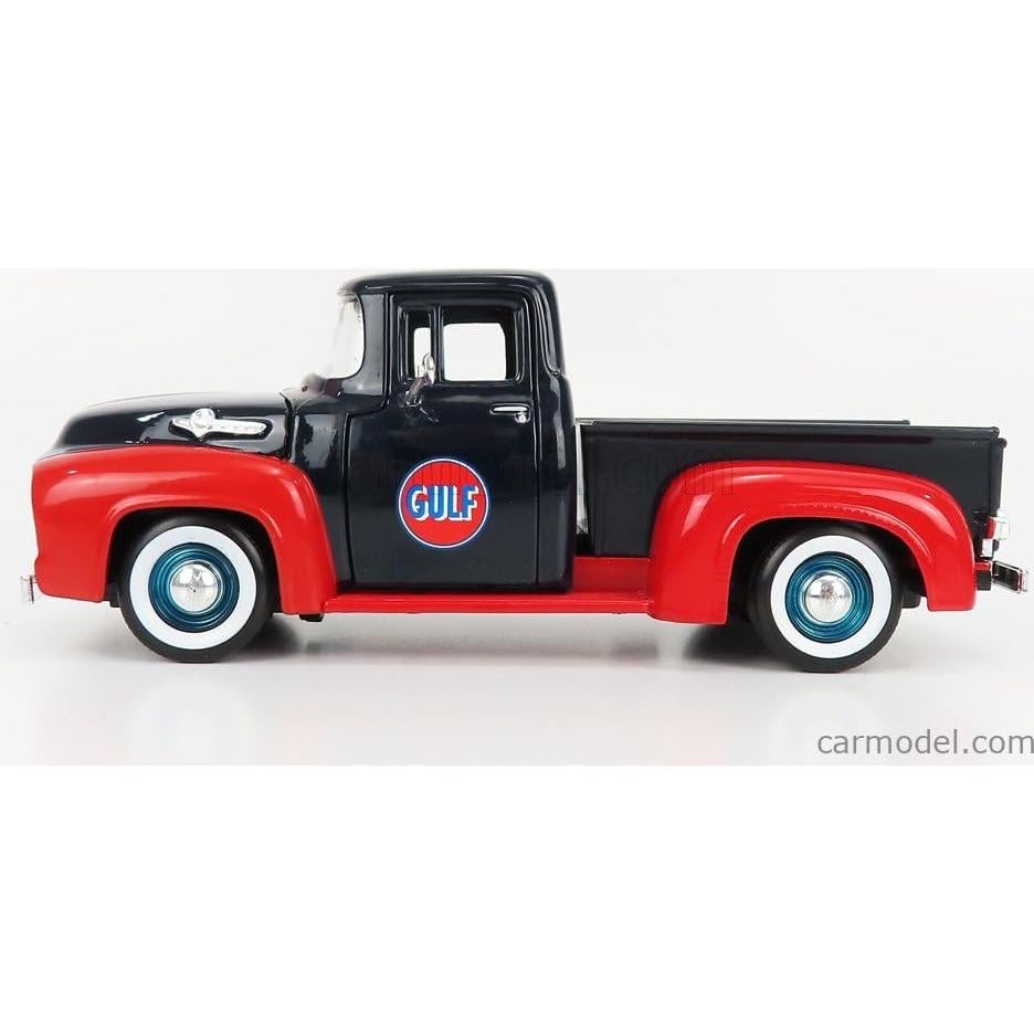 Camioneta Diecast Ford F-100 1956 Motor Max Gulf 20.32 cm