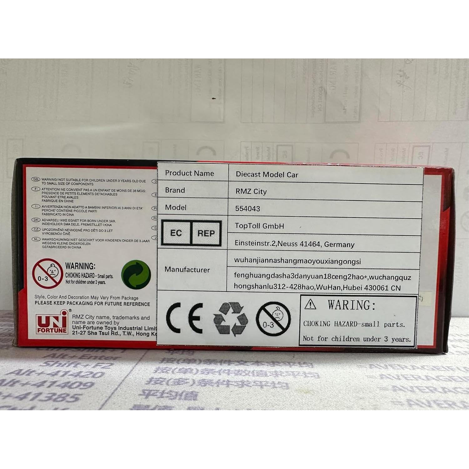 Coche de Juguete RMZ City Bentley Continental GT 1:36 Negro