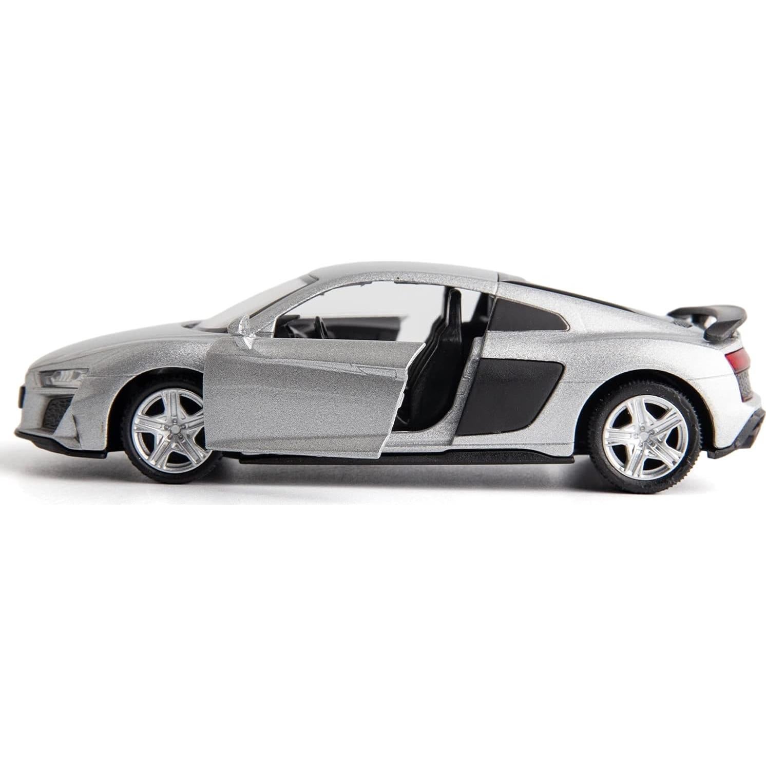 Coche de Juguete Diecast Audi R8 Escala 1:36 Plata